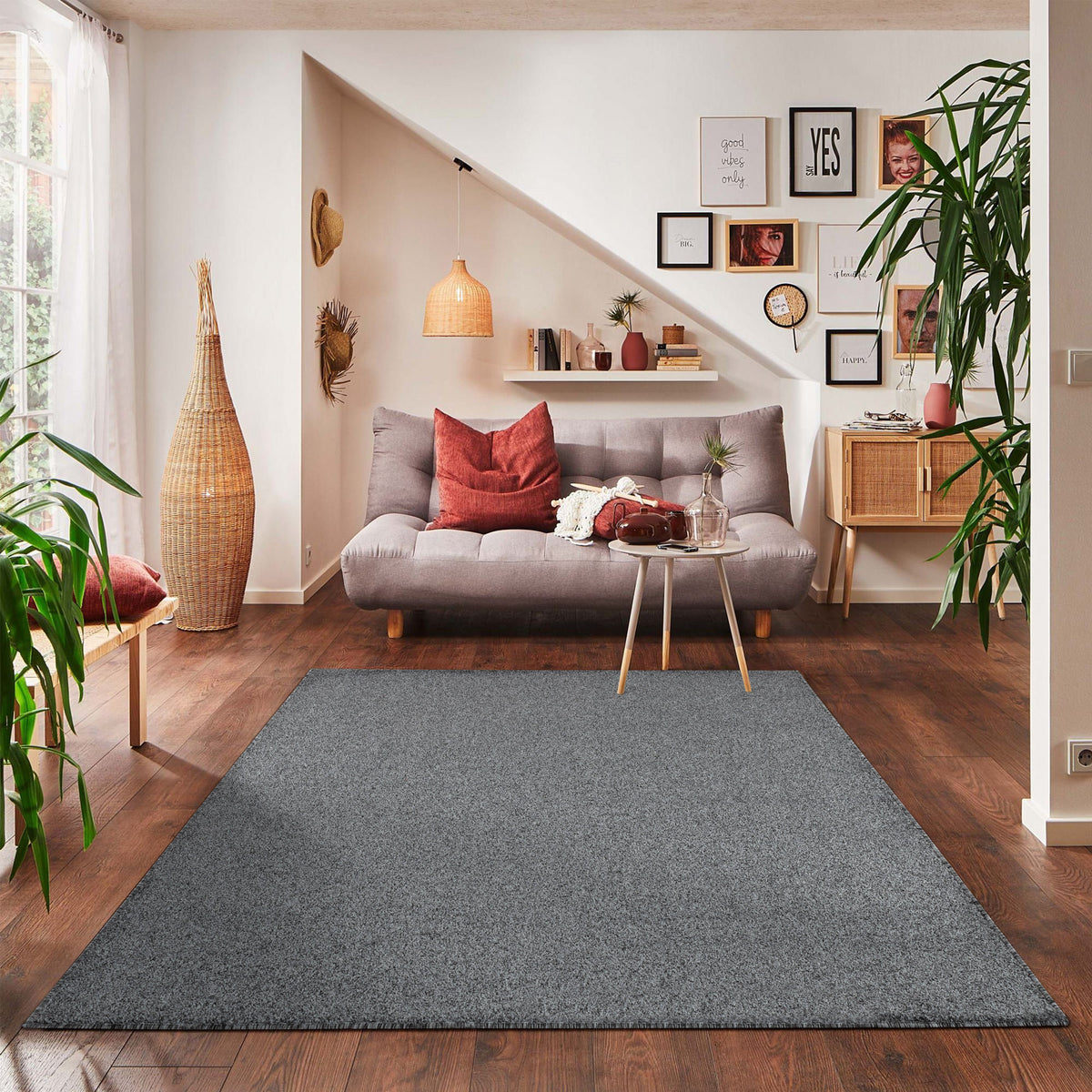 Carpettex Kurzflor Teppich Einfarbig Modern Pflegeleicht