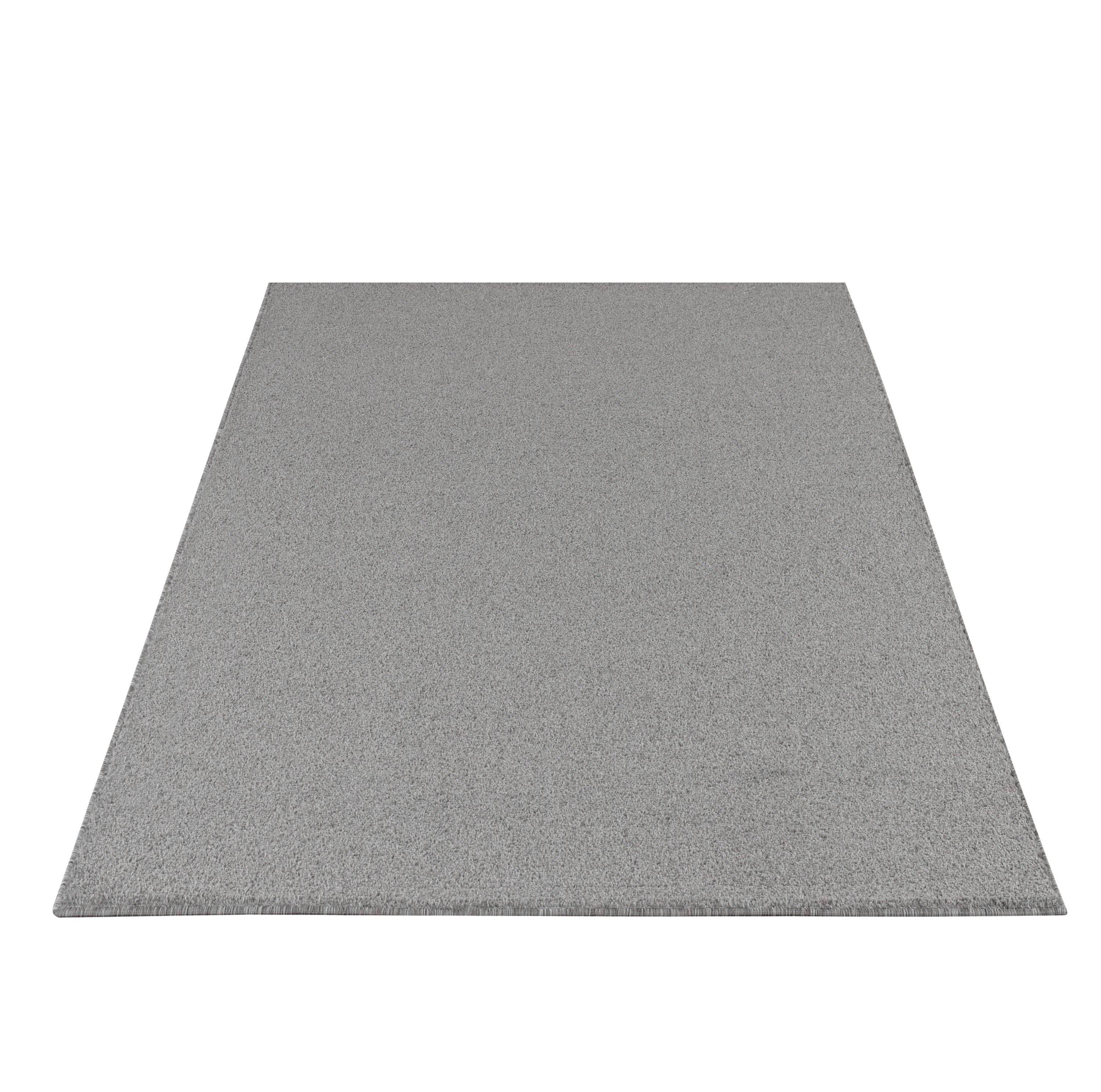 Solid color rug for living room, bedroom, kitchen, short pile, light grey