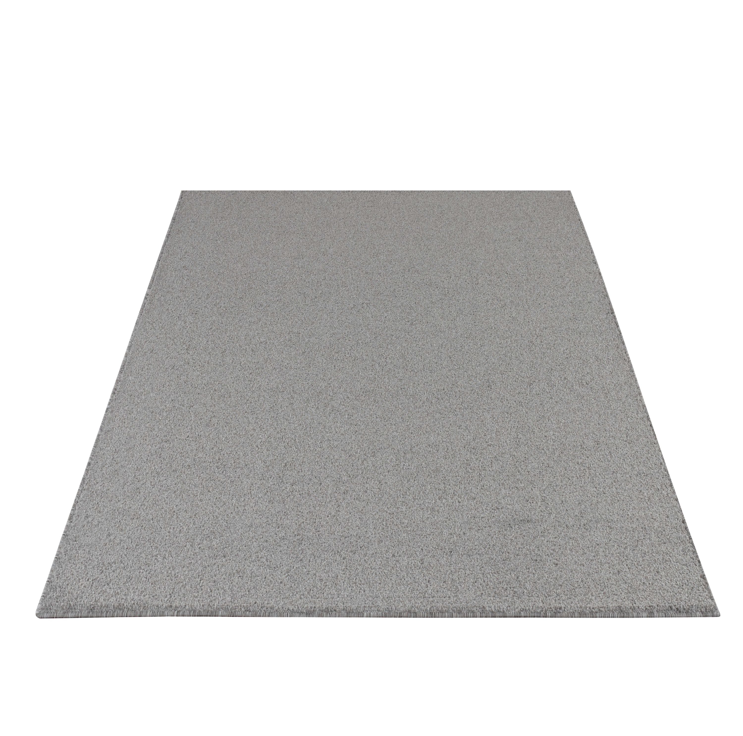 Solid color rug for living room, bedroom, kitchen, short pile, light grey
