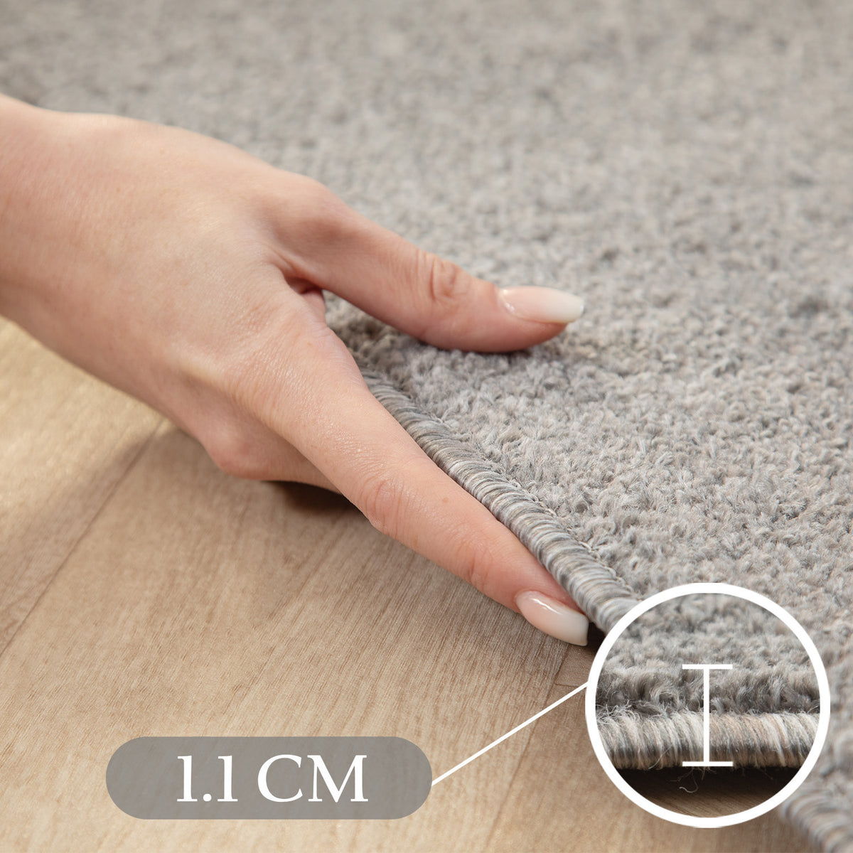Carpettex Kurzflor Teppich Einfarbig Modern Pflegeleicht