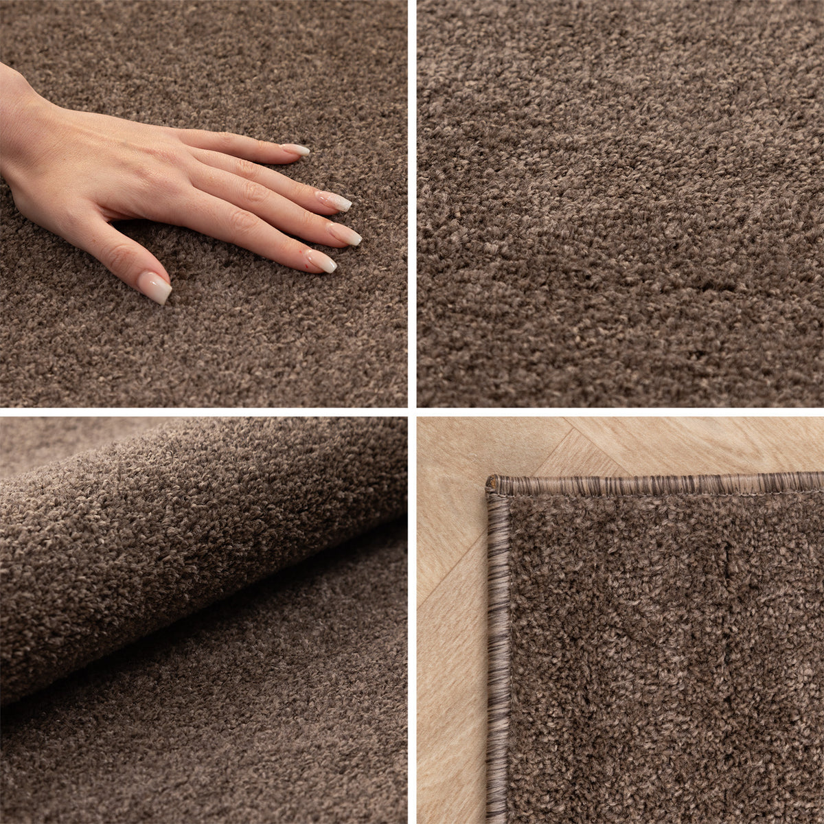 Carpettex Kurzflor Teppich Einfarbig Modern Pflegeleicht