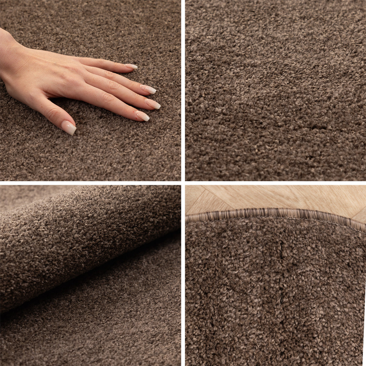 Carpettex Kurzflor Teppich Einfarbig Modern Pflegeleicht