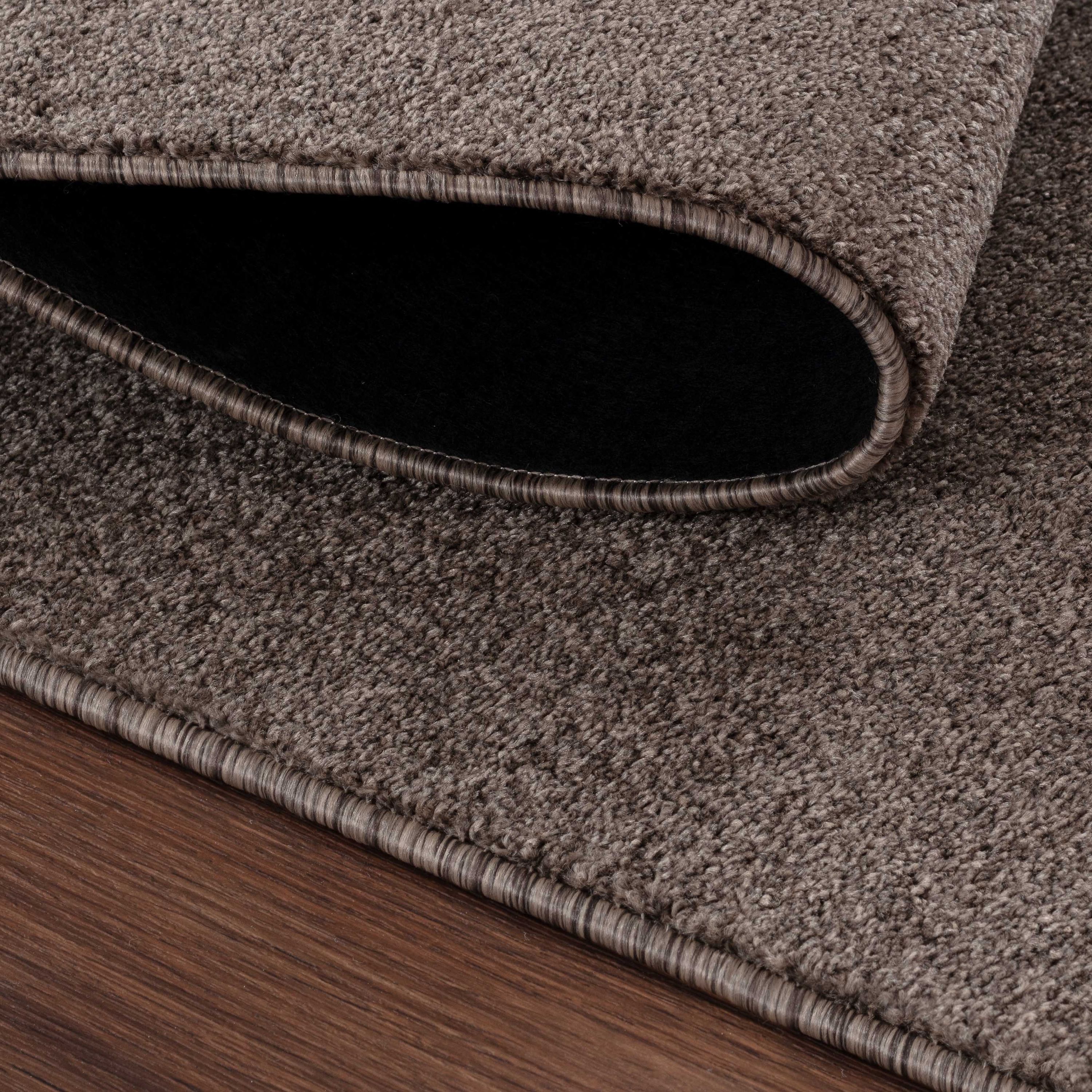 Tapis uni pour salon, chambre, cuisine, à poils courts, doux, couleur moka