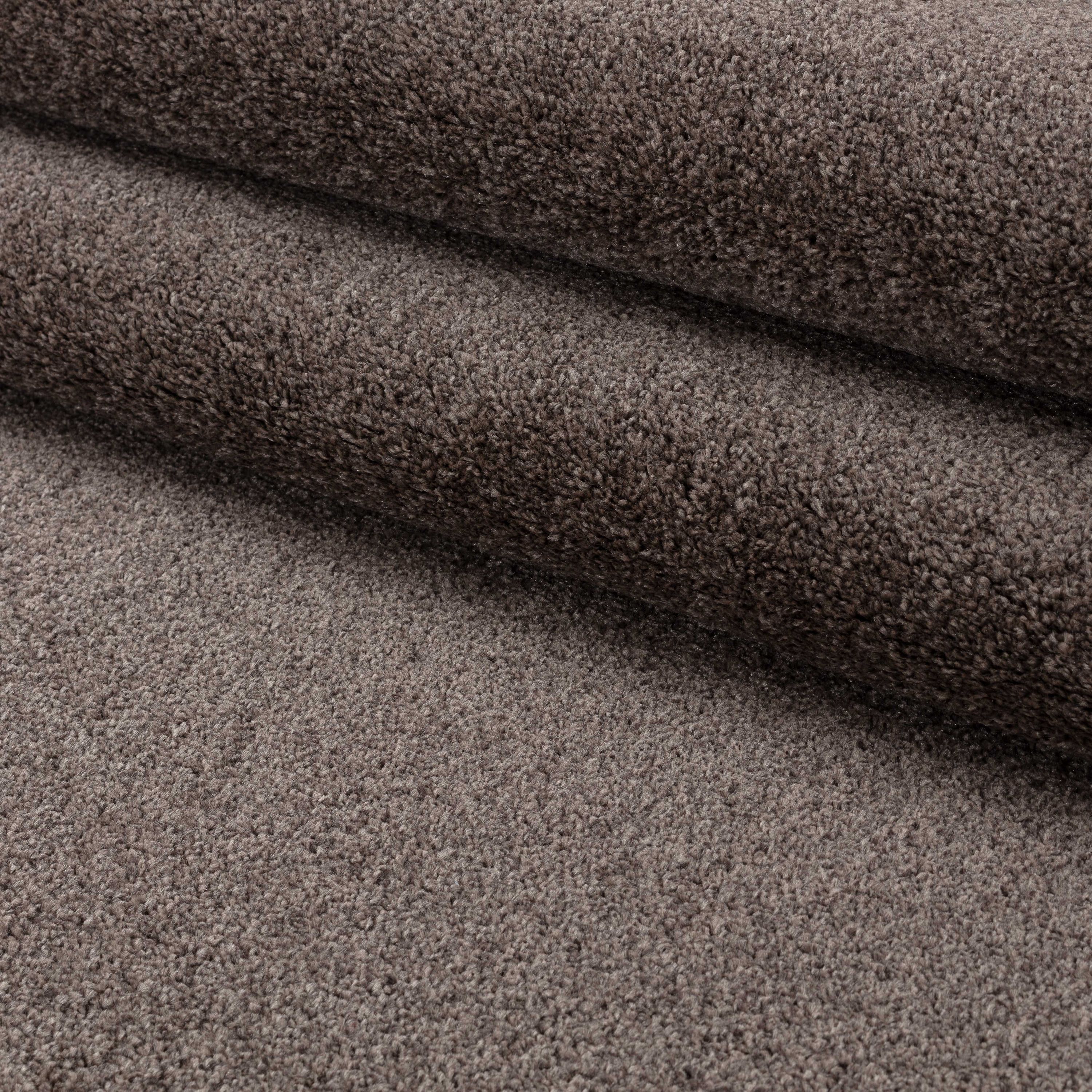 Tapis uni pour salon, chambre, cuisine, à poils courts, doux, couleur moka