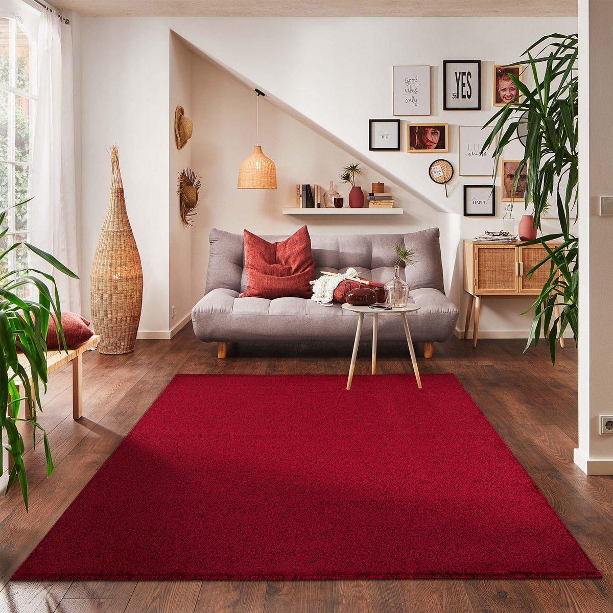 Carpettex Kurzflor Teppich Einfarbig Modern Pflegeleicht