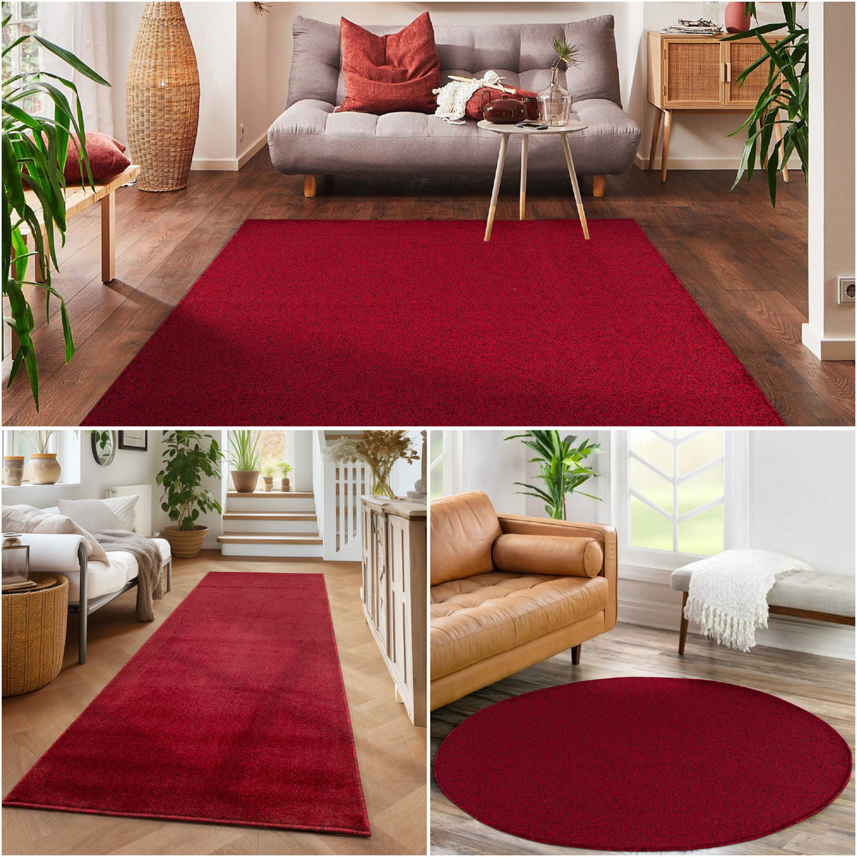 Carpettex Kurzflor Teppich Einfarbig Modern Pflegeleicht