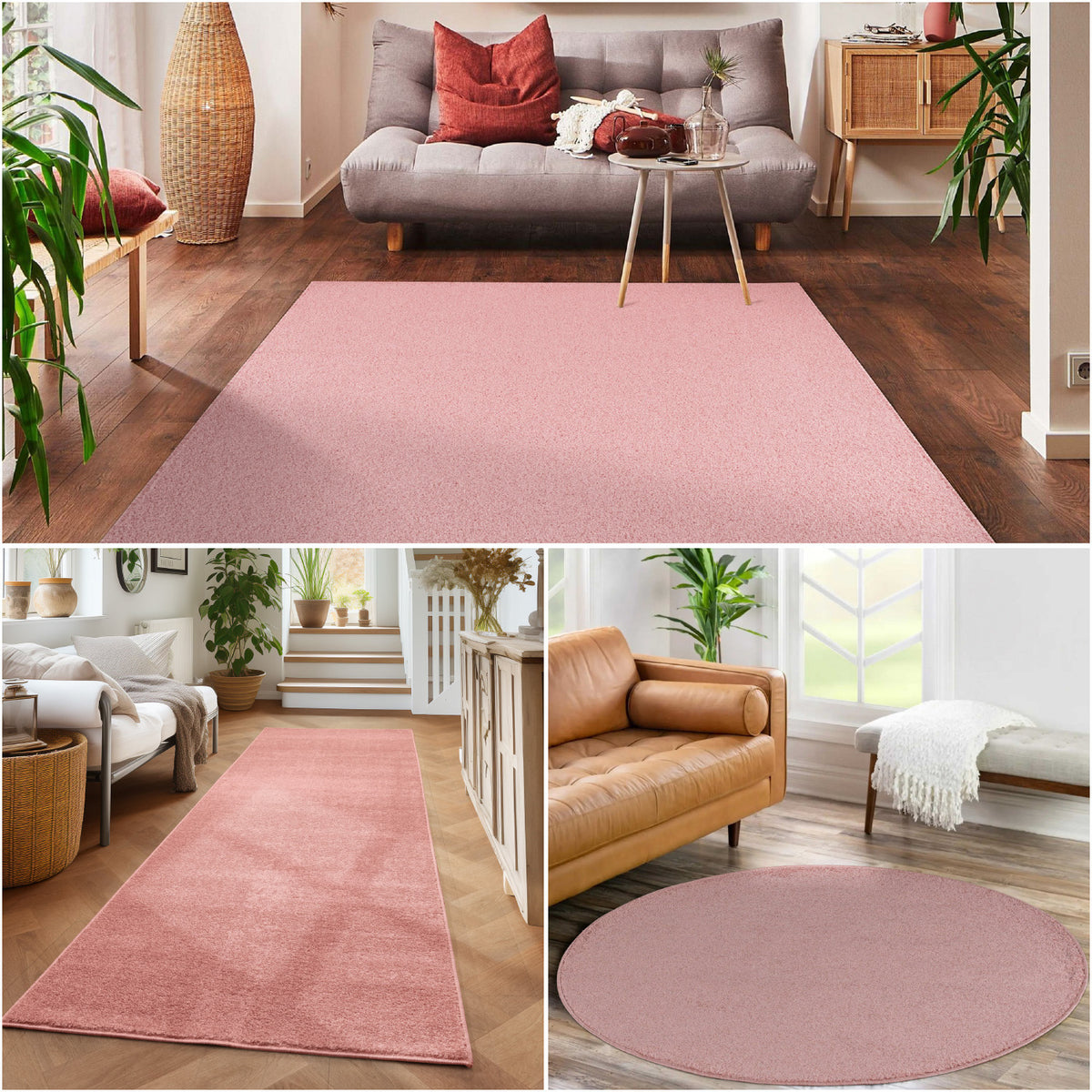 Carpettex Kurzflor Teppich Einfarbig Modern Pflegeleicht