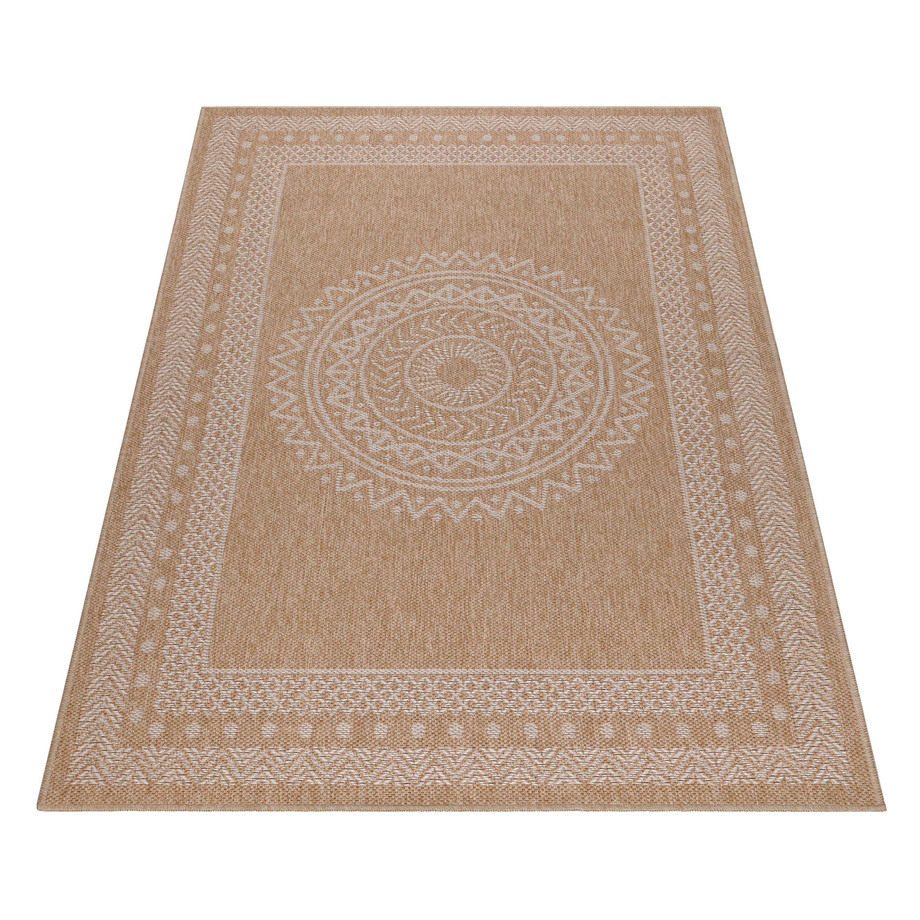 Indoor & Outdoor Rug Weatherproof Vintage Design Natural Look Kitchen Balcony Patio