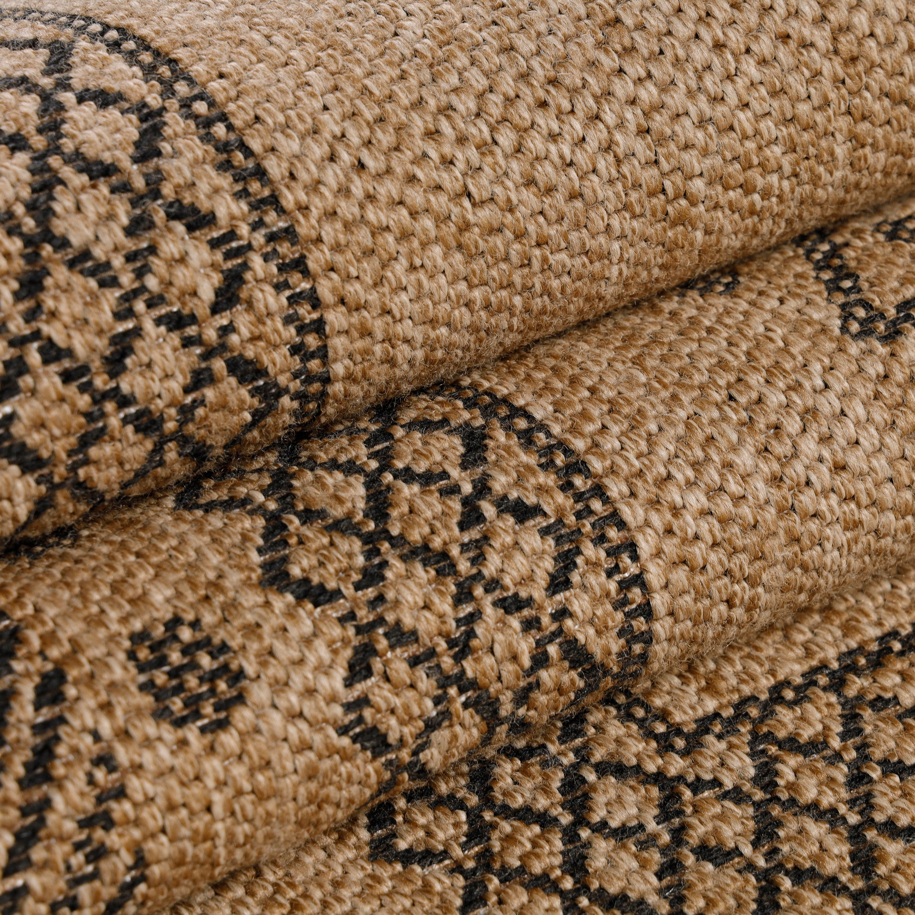 Indoor & Outdoor Rug Weatherproof Vintage Design Natural Look Kitchen Balcony Patio