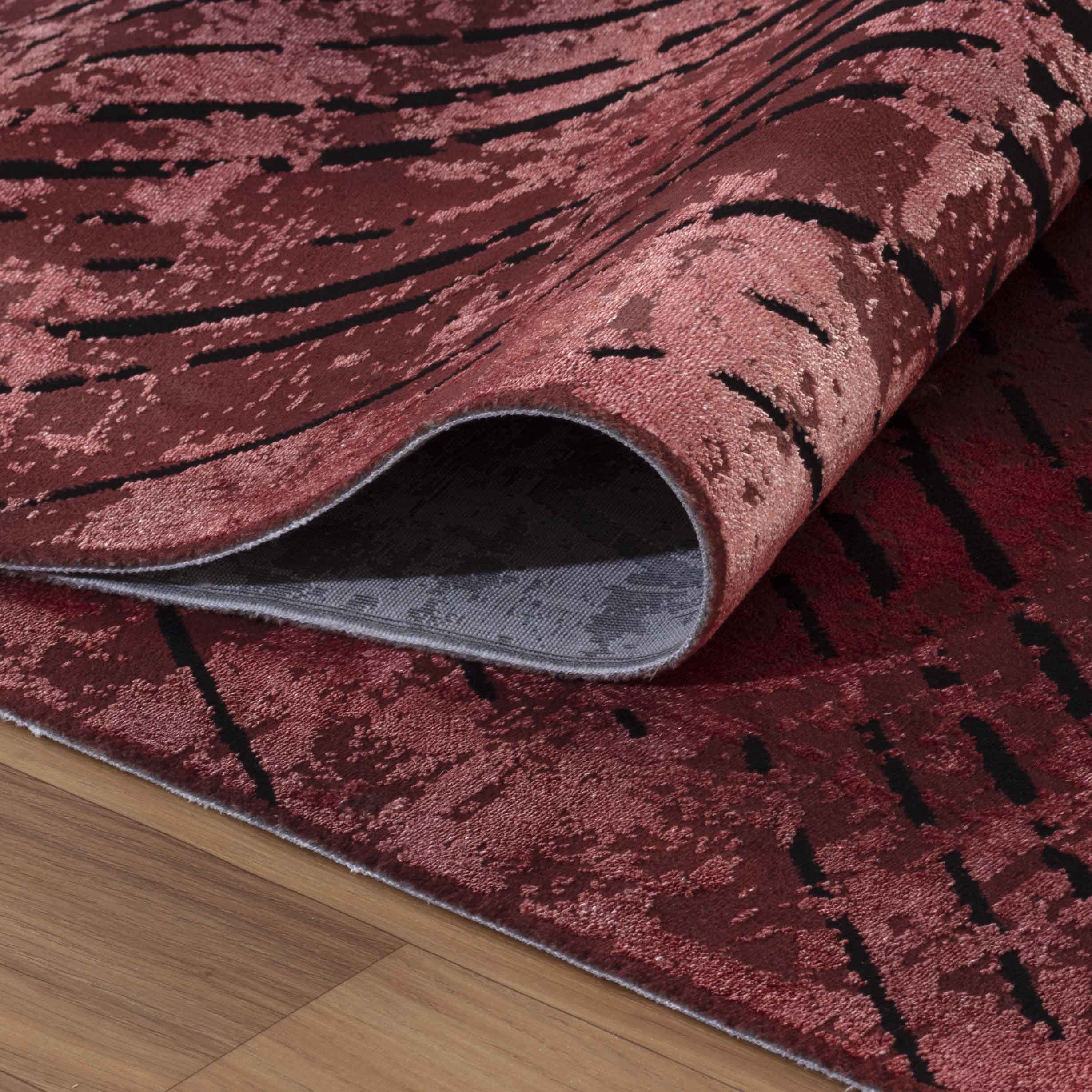 Modern short pile thin carpet vintage design viscose look carpet living room