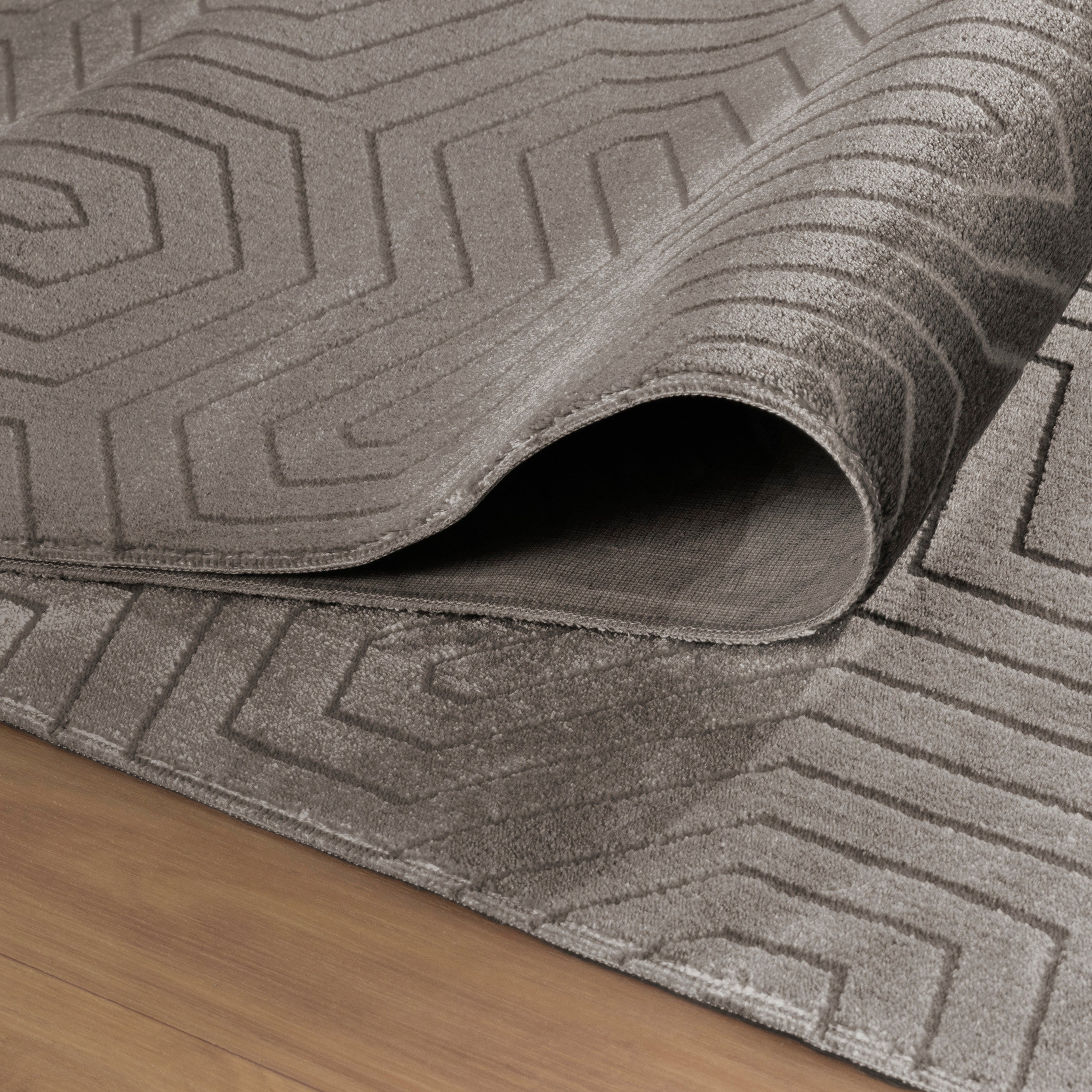 Modern Designer Living Room Rug Thin Plain Boho Style Washable