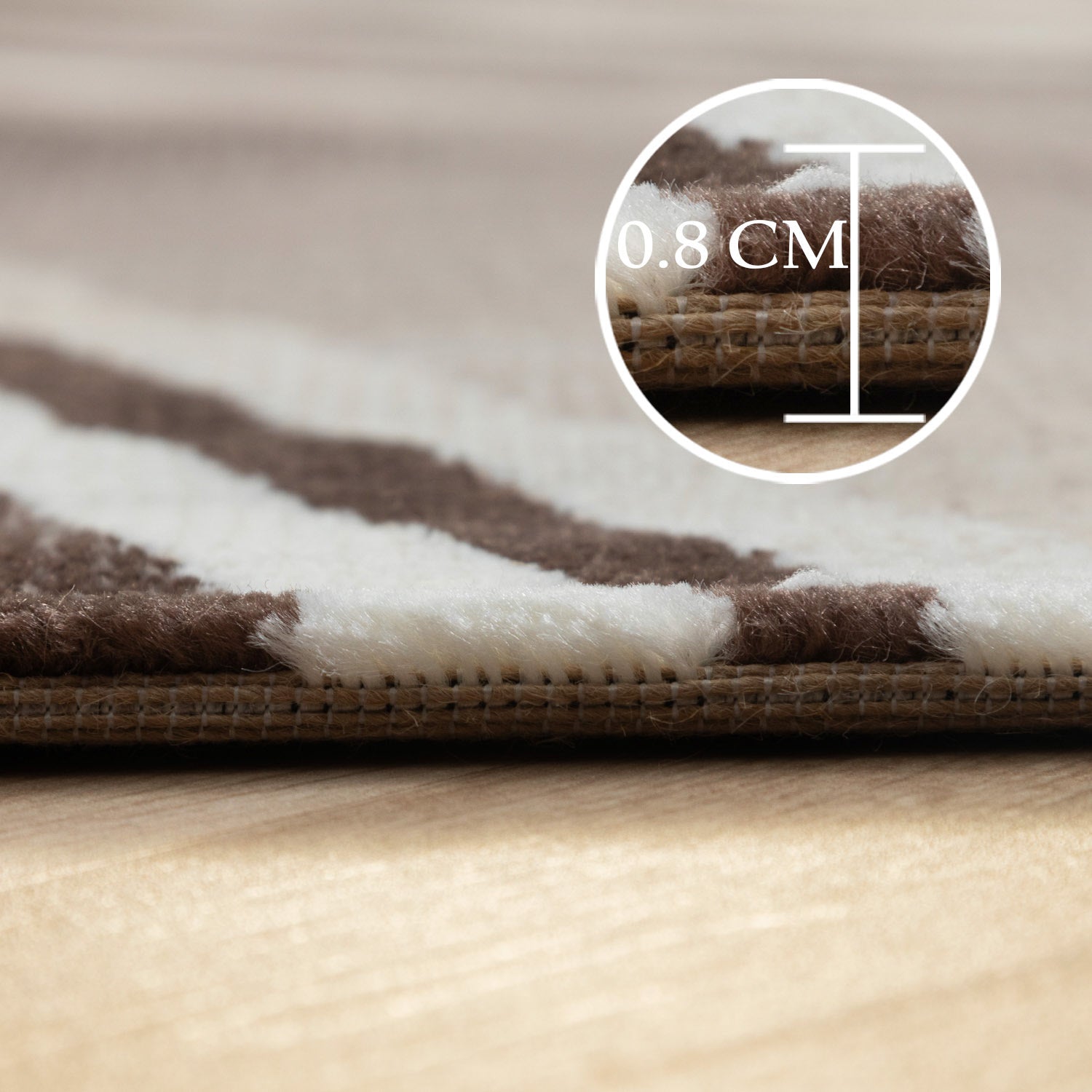 Tapis Salon Chambre Moderne À Poils Courts Conception De Vague Abstraite Robuste