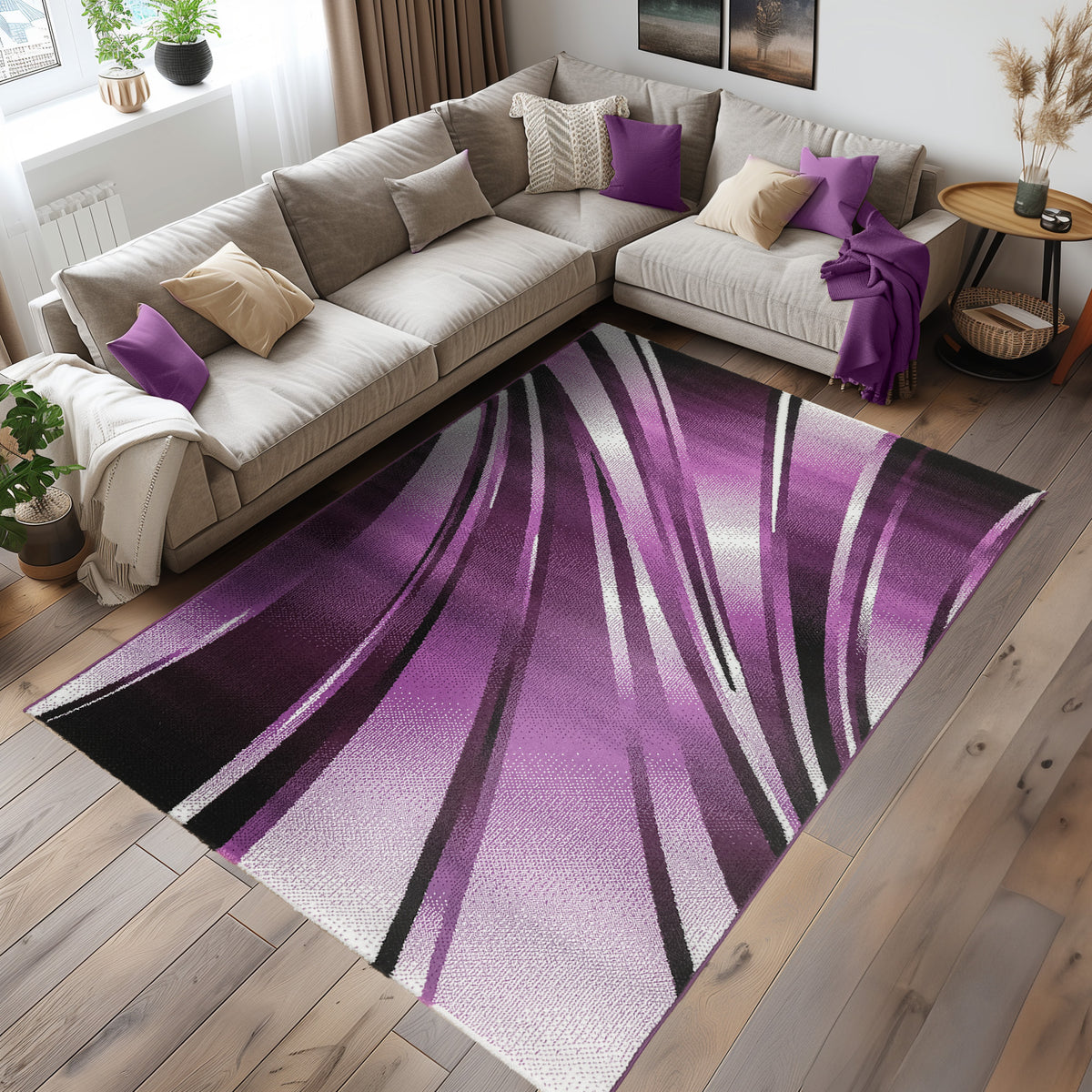 Carpettex Kurzflor Teppich Waschbar Extra Weich Modern