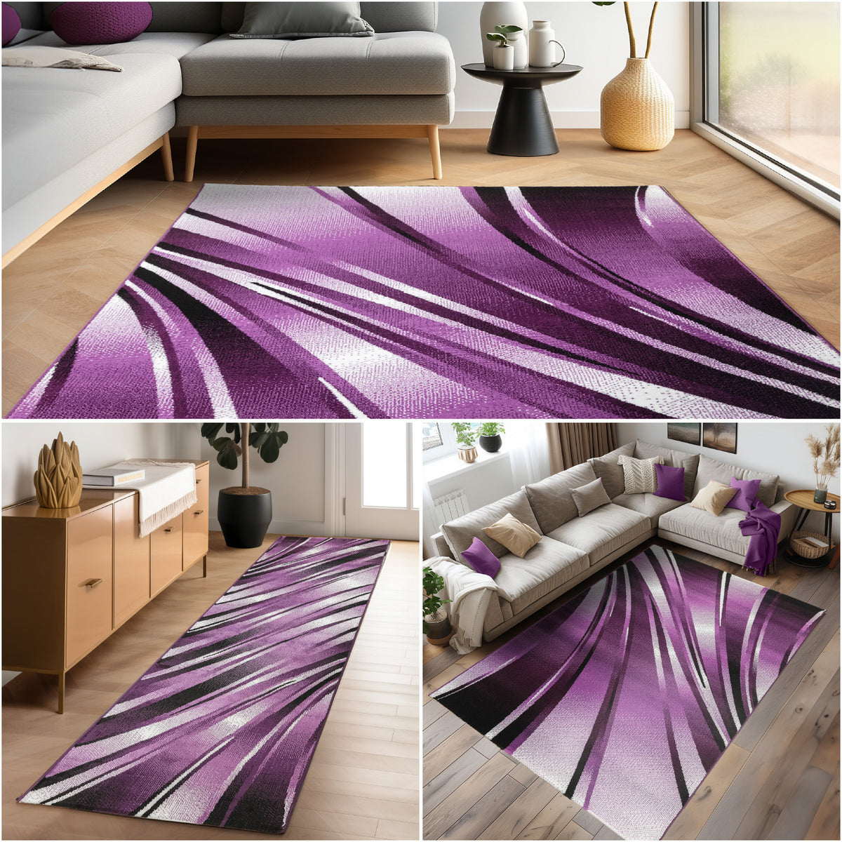 Carpettex Kurzflor Teppich Waschbar Extra Weich Modern