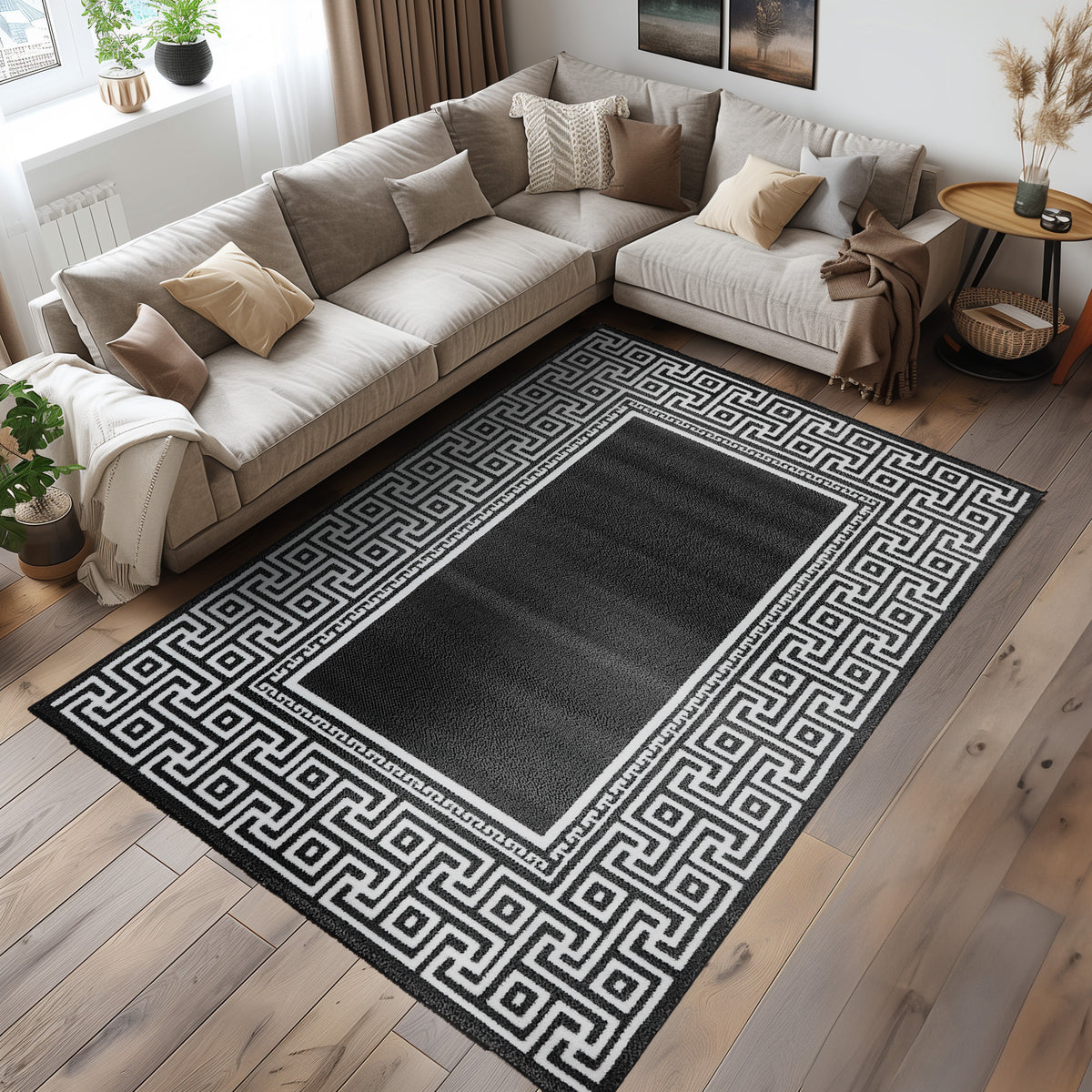 Carpettex Kurzflor Teppich Waschbar Extra Weich Modern
