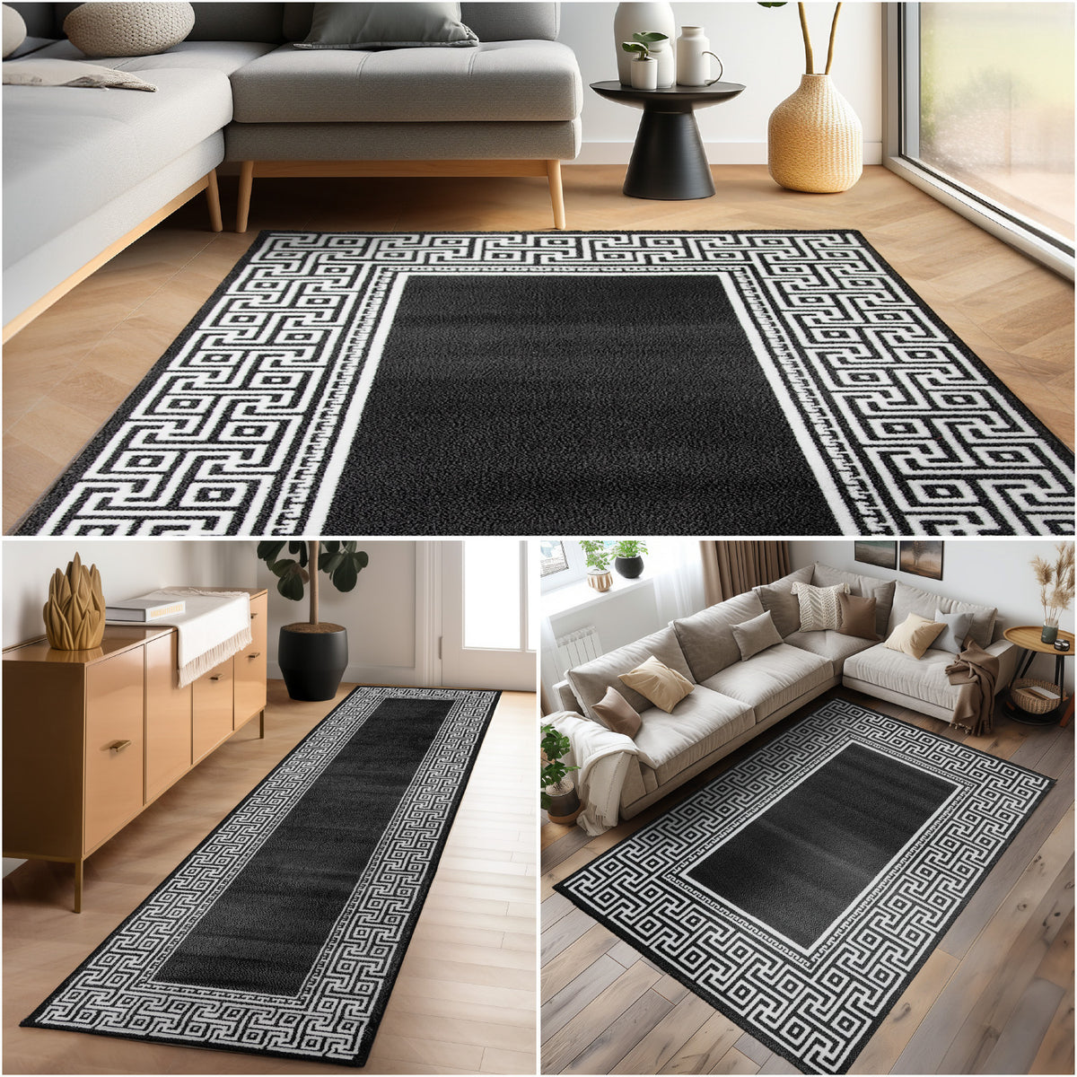 Carpettex Kurzflor Teppich Waschbar Extra Weich Modern