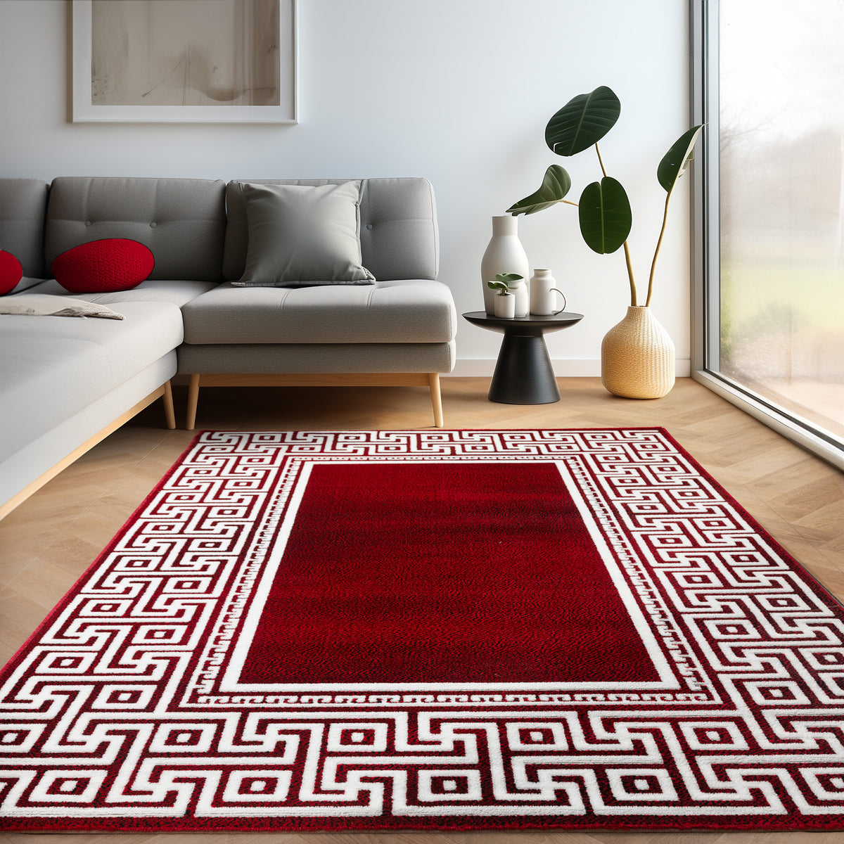 Carpettex Kurzflor Teppich Waschbar Extra Weich Modern