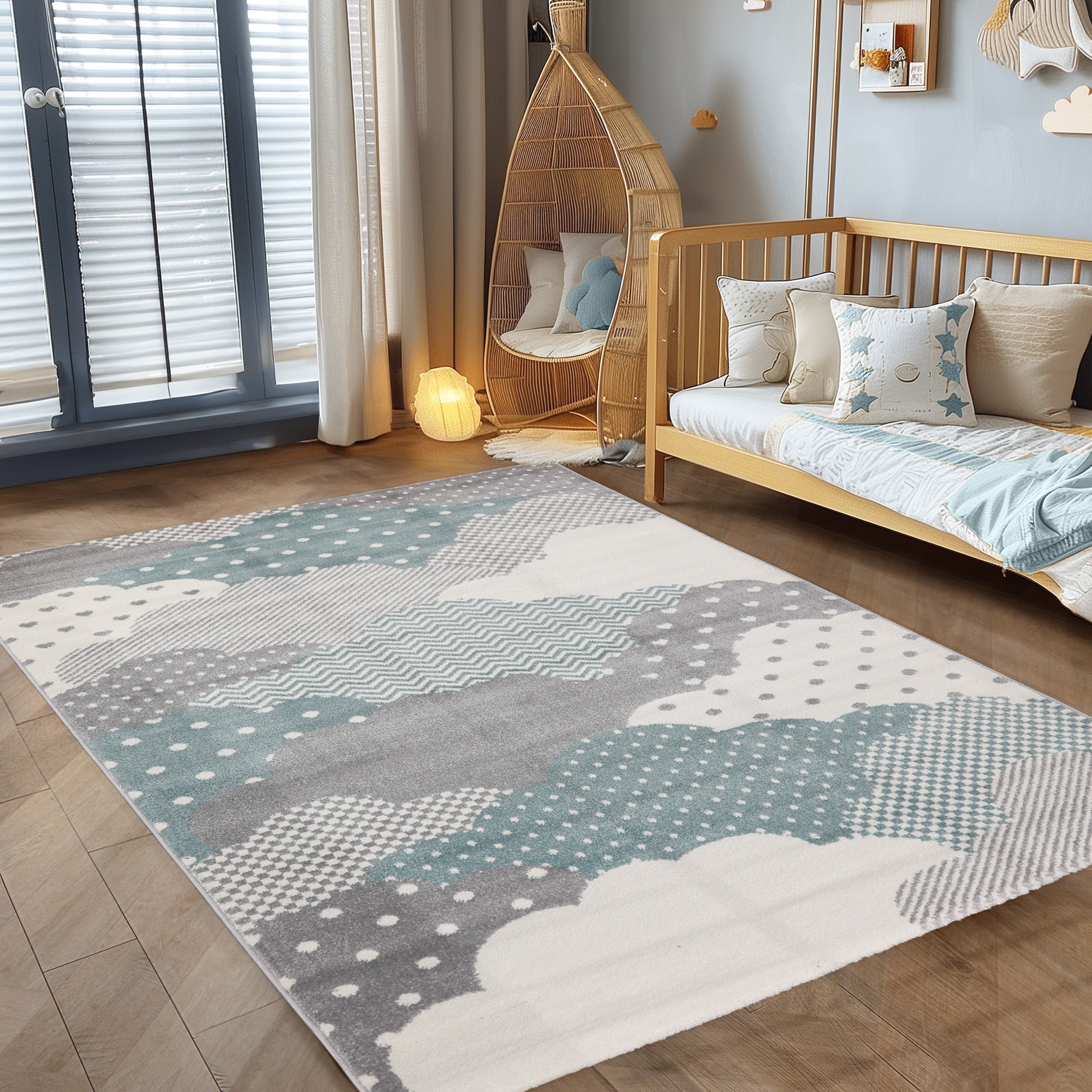 Tapis pour enfants chambre d'enfant design nuage tapis pour enfants chambre de bébé à poils doux