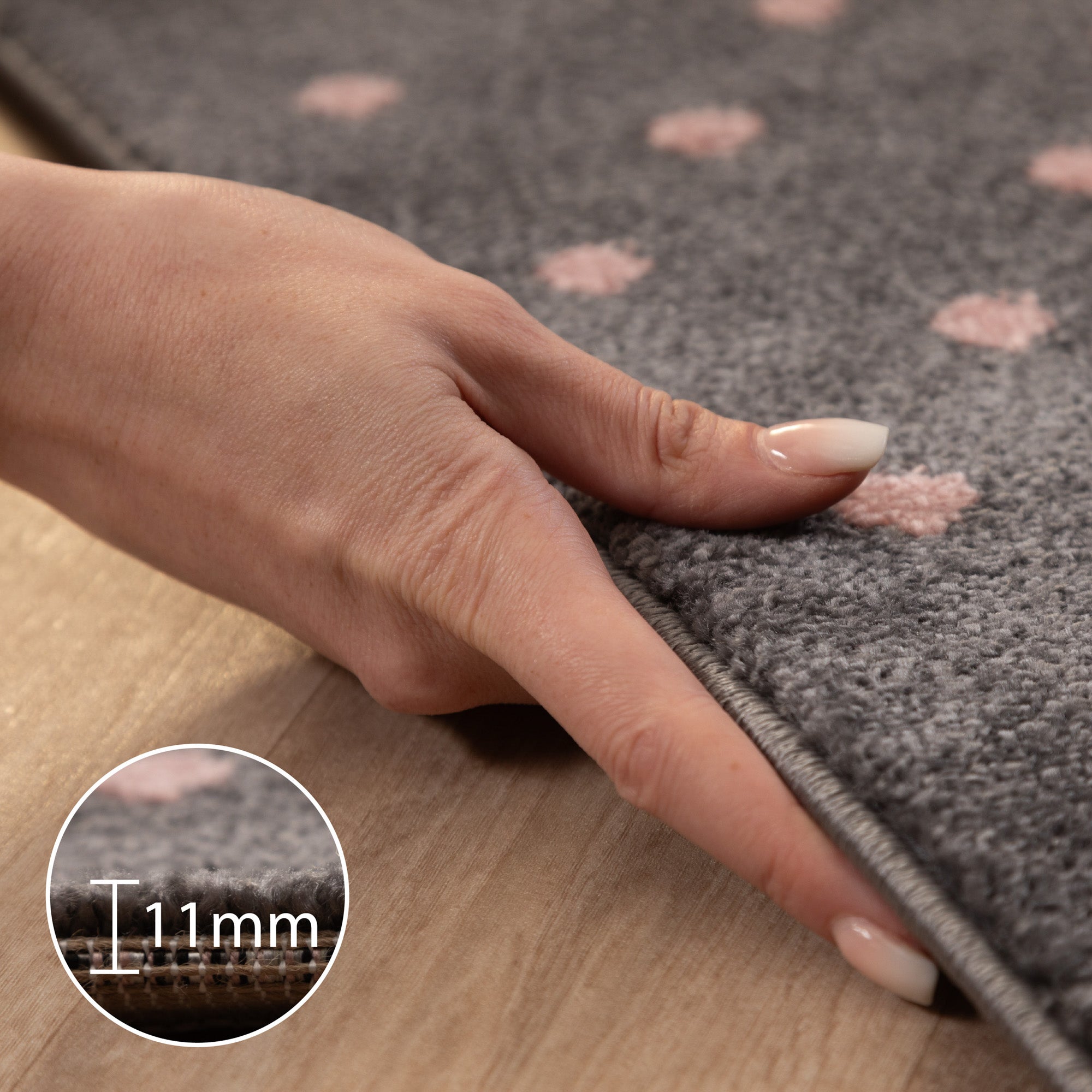 Children's carpet children's room heart design children's carpet baby room soft pile