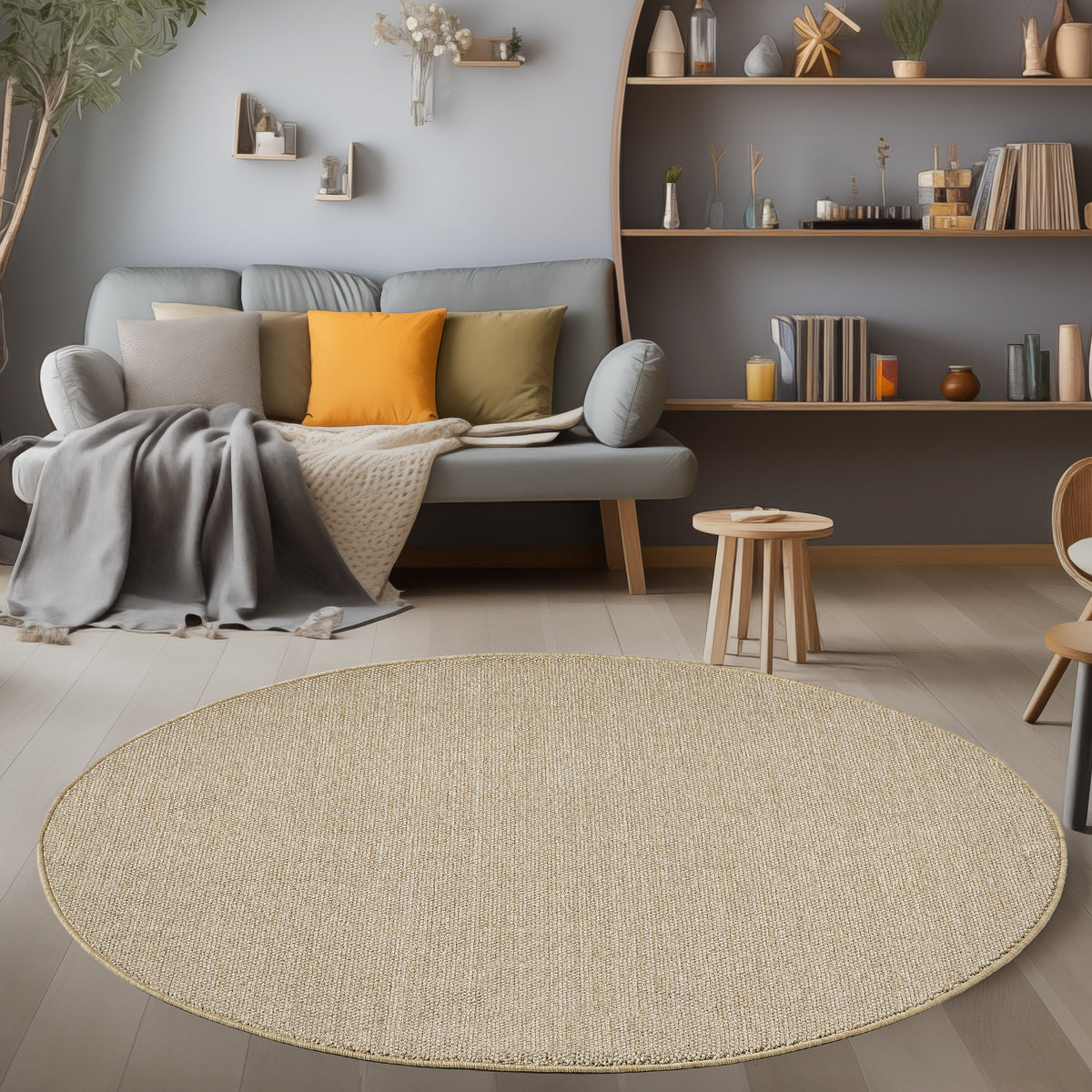 Carpettex Schlingenflor Teppich Einfarbig Weich Pflegeleicht