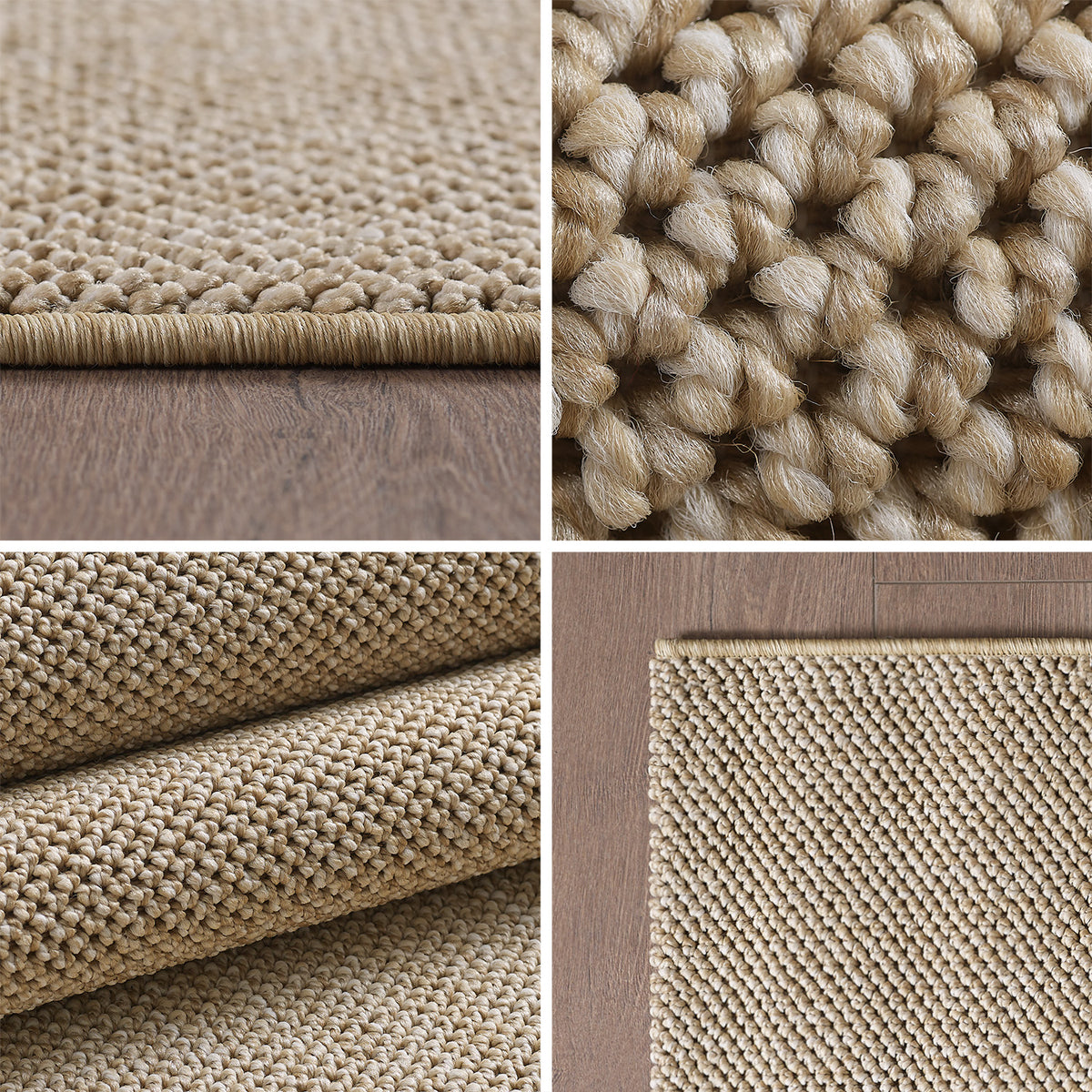 Carpettex Schlingenflor Teppich Einfarbig Weich Pflegeleicht
