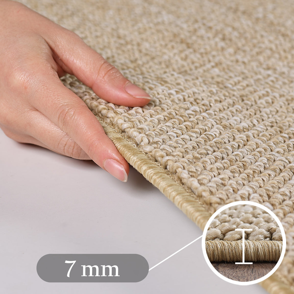 Carpettex Schlingenflor Teppich Einfarbig Weich Pflegeleicht