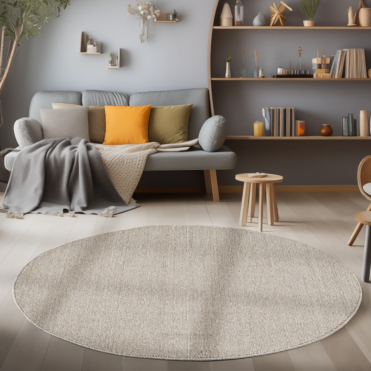 Carpettex Schlingenflor Teppich Einfarbig Weich Pflegeleicht