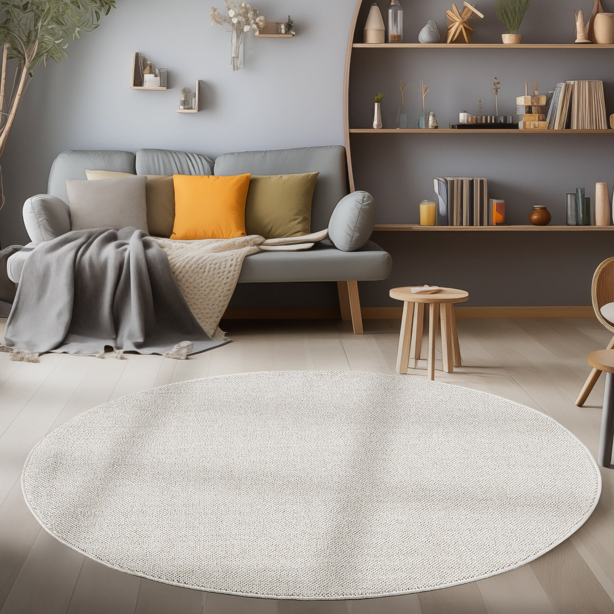 Carpettex Schlingenflor Teppich Einfarbig Weich Pflegeleicht