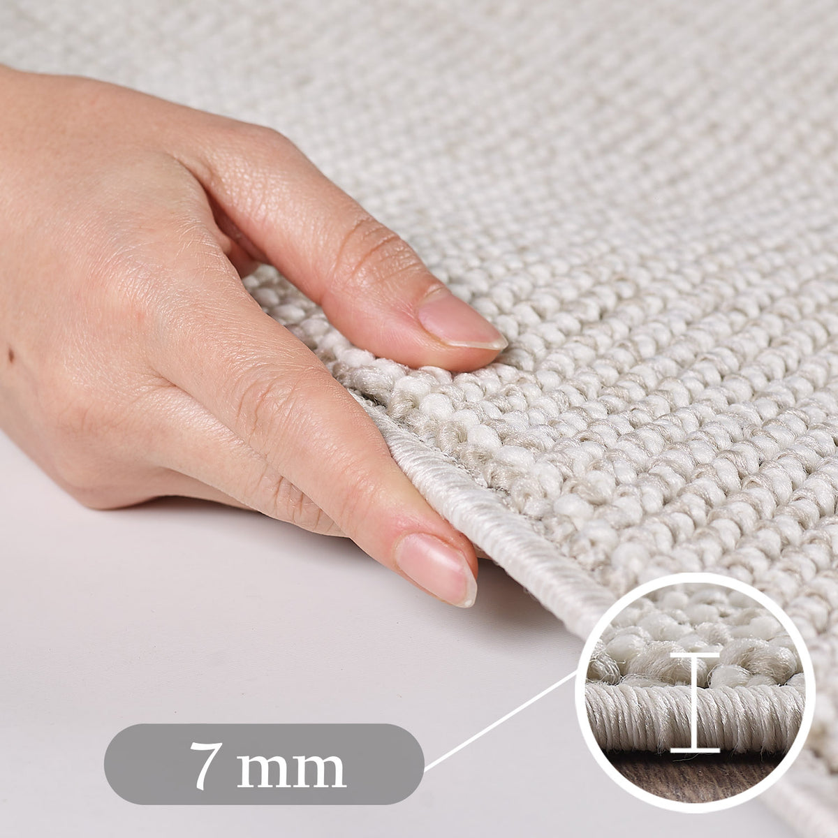 Carpettex Schlingenflor Teppich Einfarbig Weich Pflegeleicht