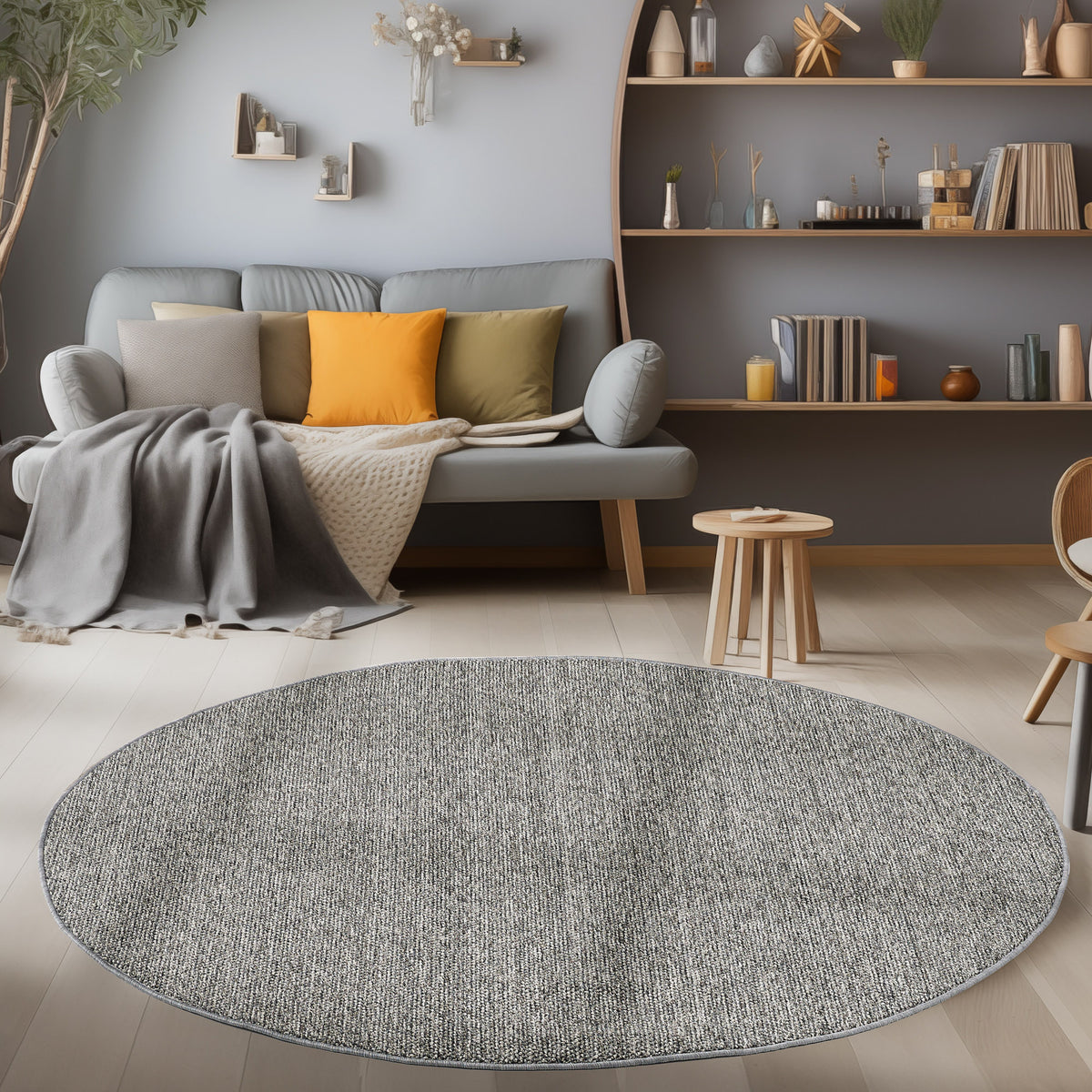 Carpettex Schlingenflor Teppich Einfarbig Weich Pflegeleicht