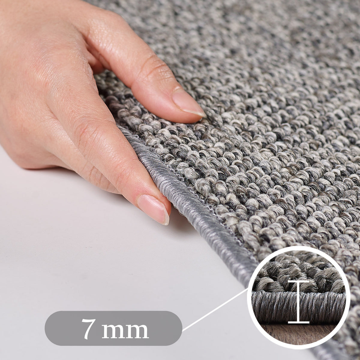 Carpettex Schlingenflor Teppich Einfarbig Weich Pflegeleicht