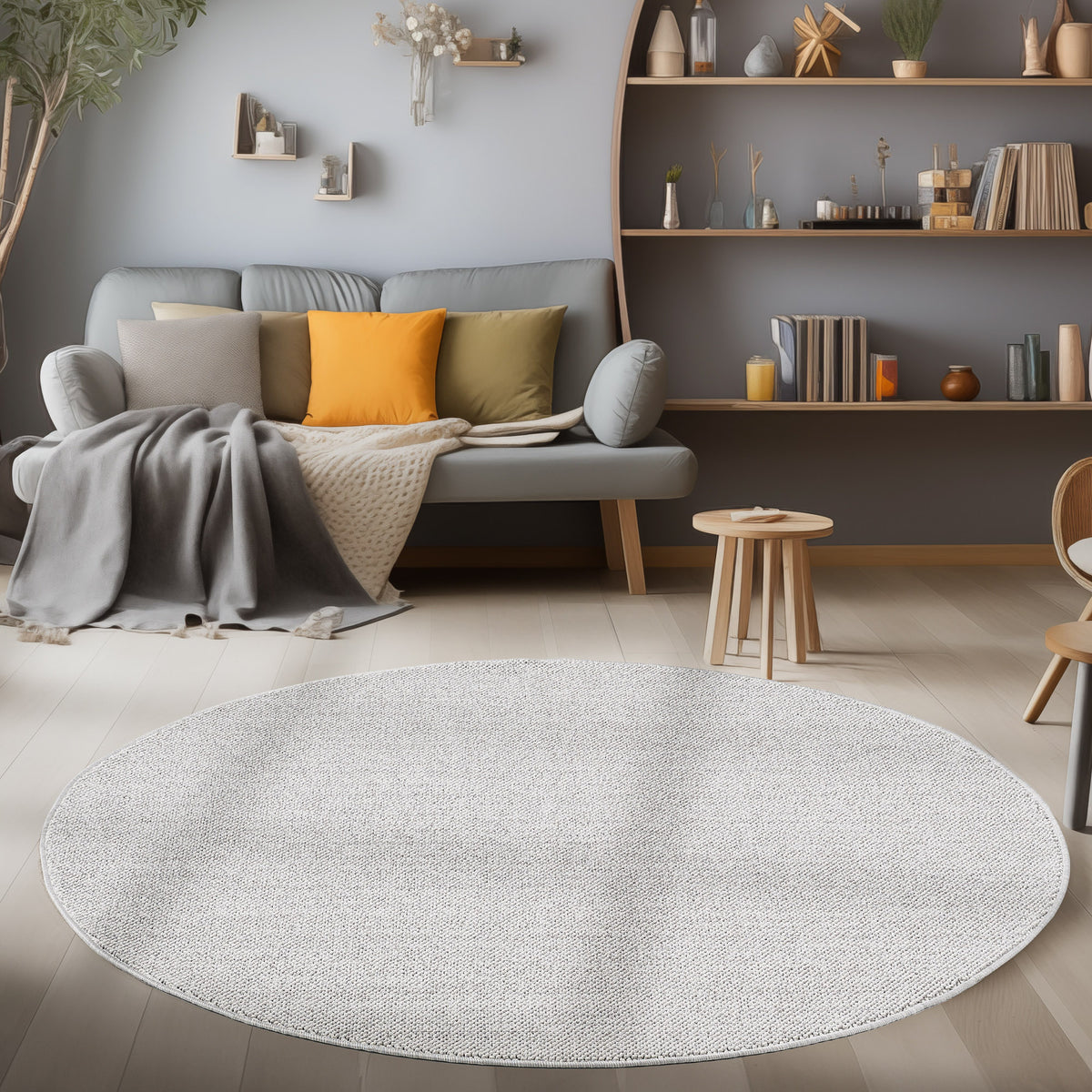 Carpettex Schlingenflor Teppich Einfarbig Weich Pflegeleicht