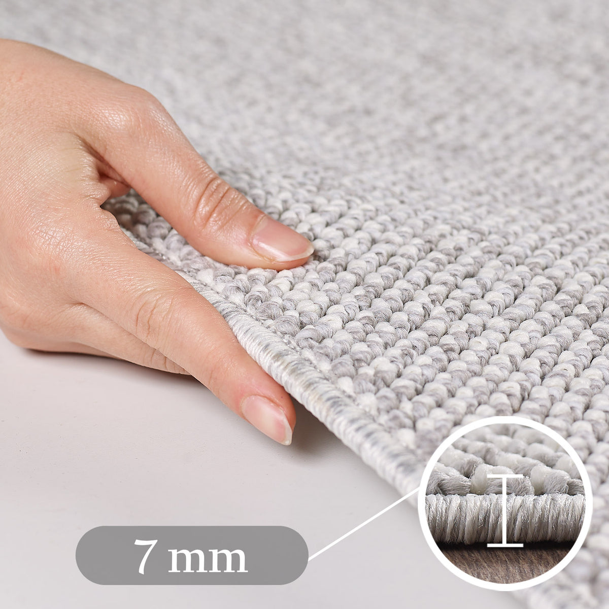 Carpettex Schlingenflor Teppich Einfarbig Weich Pflegeleicht