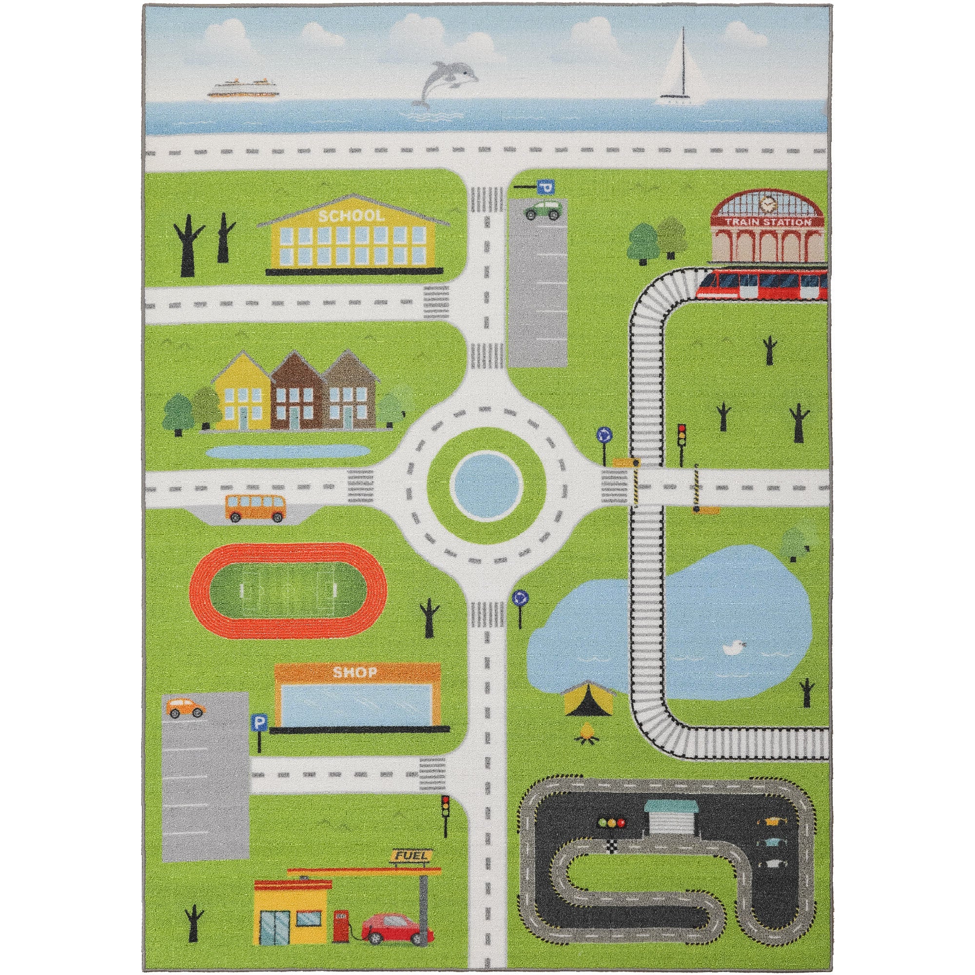 Children's carpet boys street carpet carpet children's room play mat non-slip