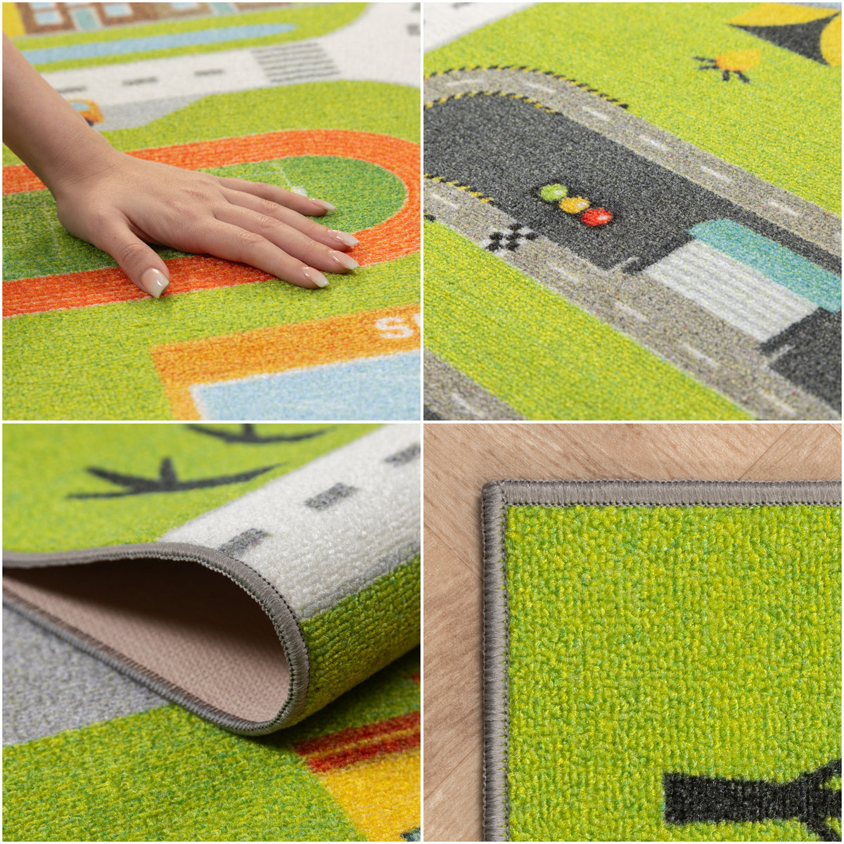 Carpettex Kinderteppich Babyteppich Rutschfest Weich Antiallergen