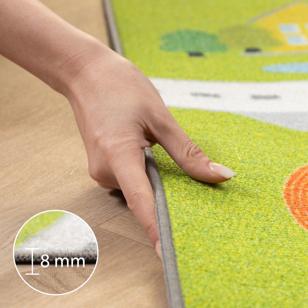 Carpettex Kinderteppich Babyteppich Rutschfest Weich Antiallergen