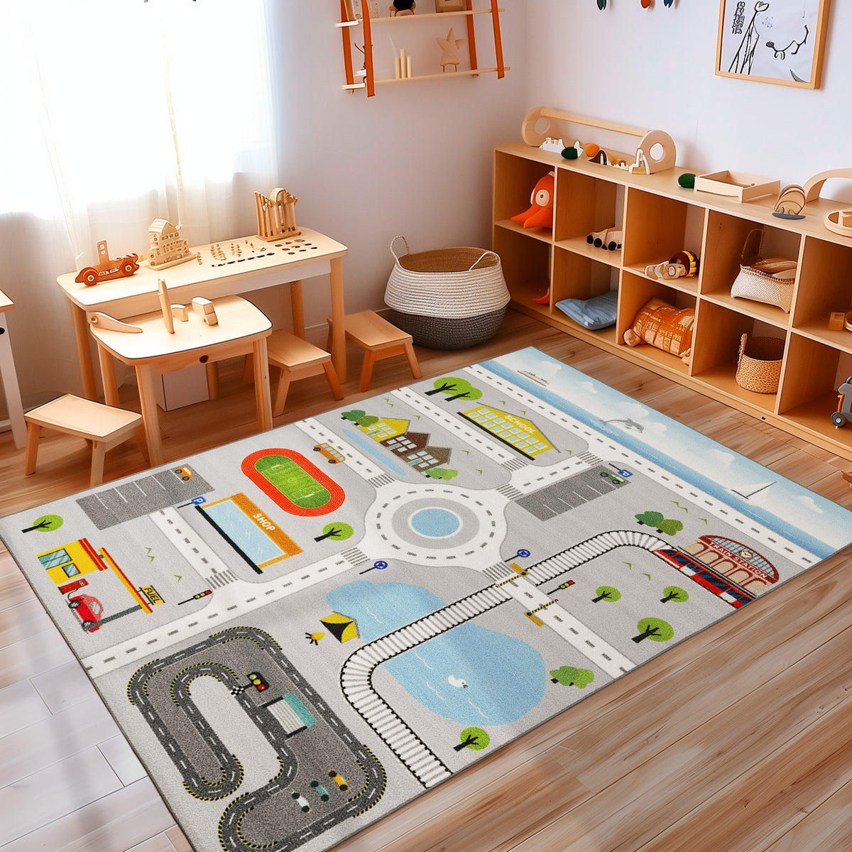 Carpettex Kinderteppich Babyteppich Rutschfest Weich Antiallergen