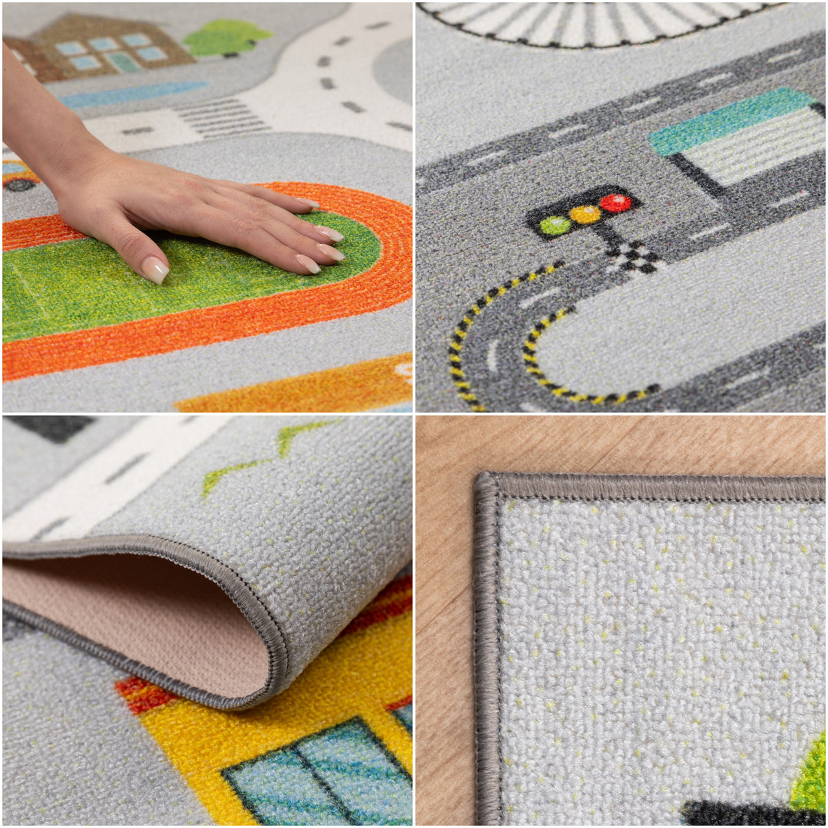 Carpettex Kinderteppich Babyteppich Rutschfest Weich Antiallergen