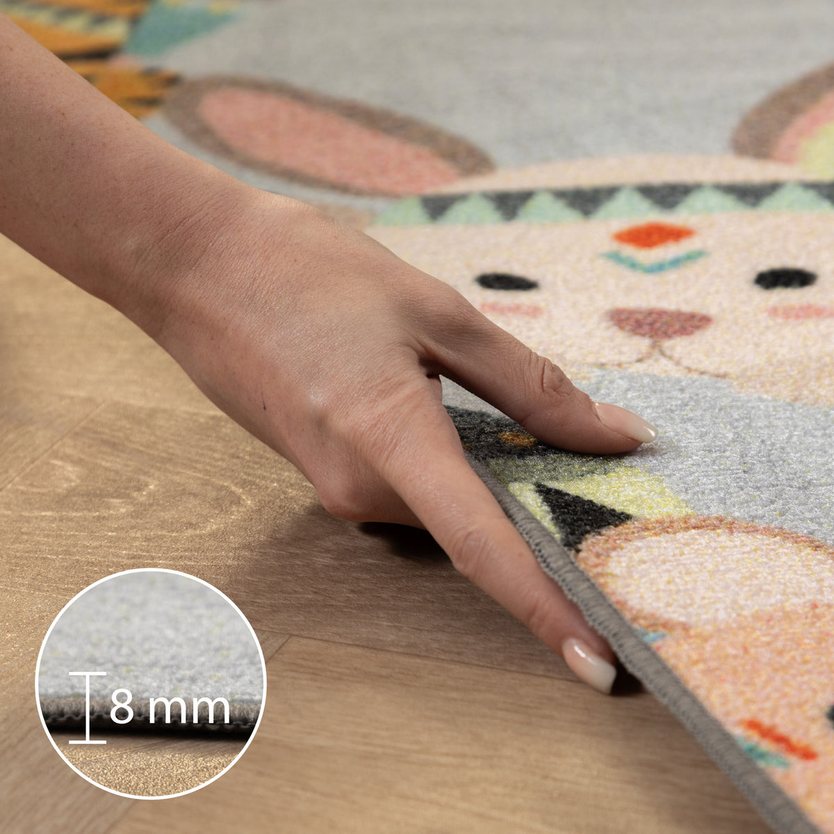 Carpettex Kinderteppich Babyteppich Rutschfest Weich Antiallergen
