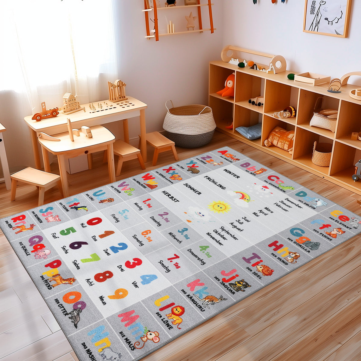 Carpettex Kinderteppich Babyteppich Rutschfest Weich Antiallergen