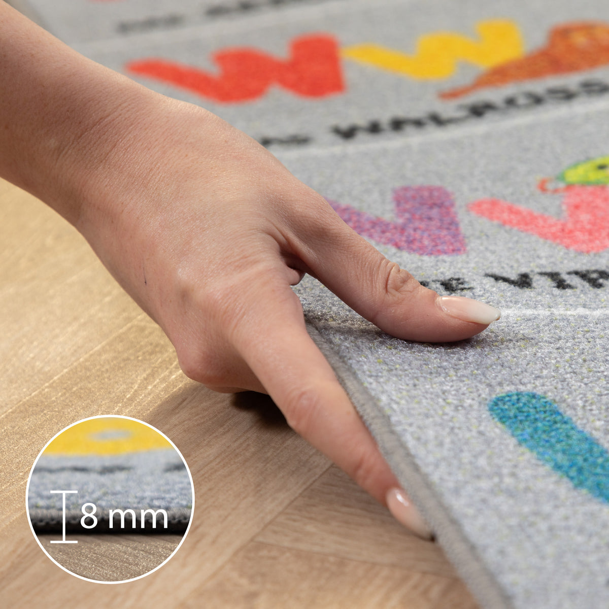 Carpettex Kinderteppich Babyteppich Rutschfest Weich Antiallergen