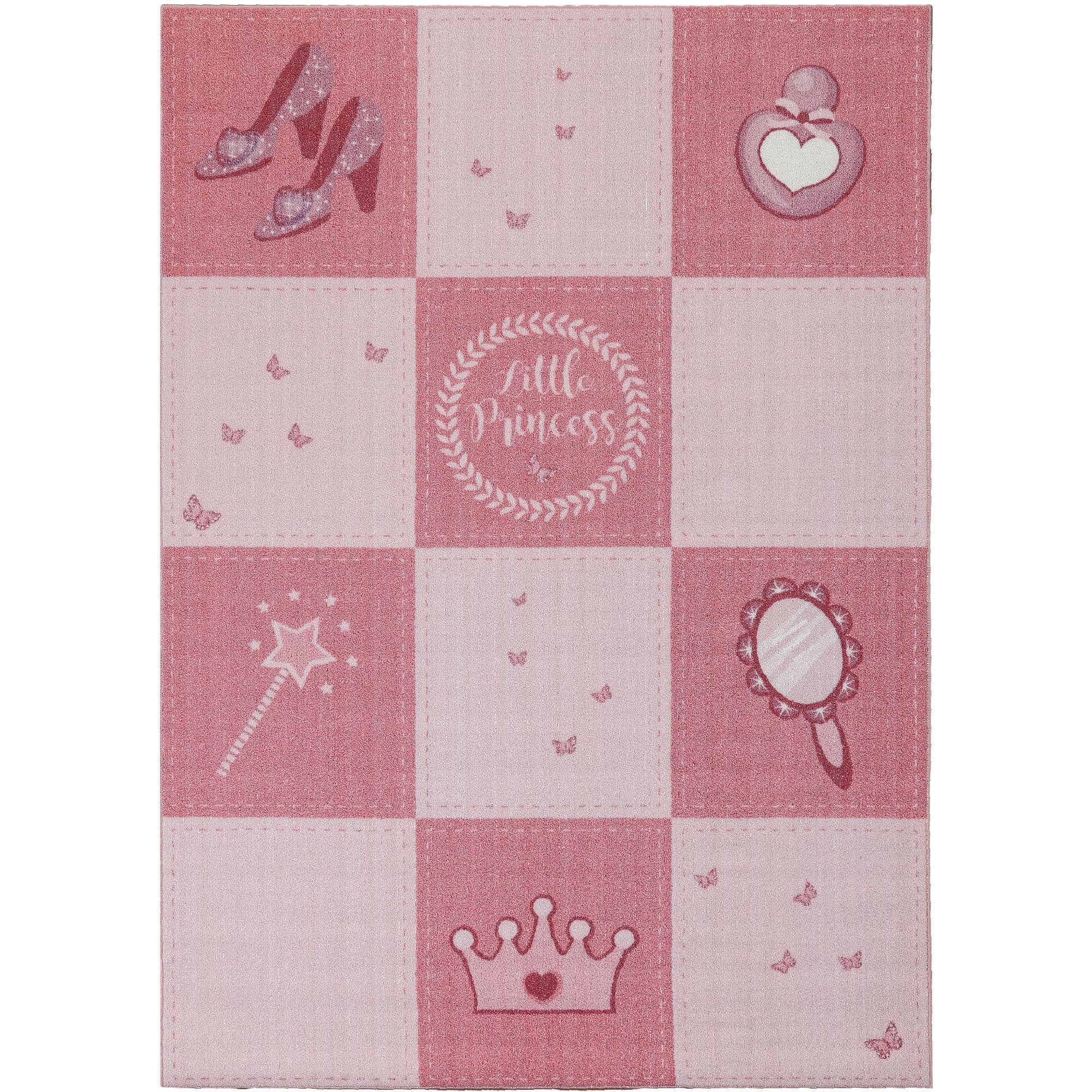Children's Rug Girls Princess Design Play Mat Non-Slip Washable