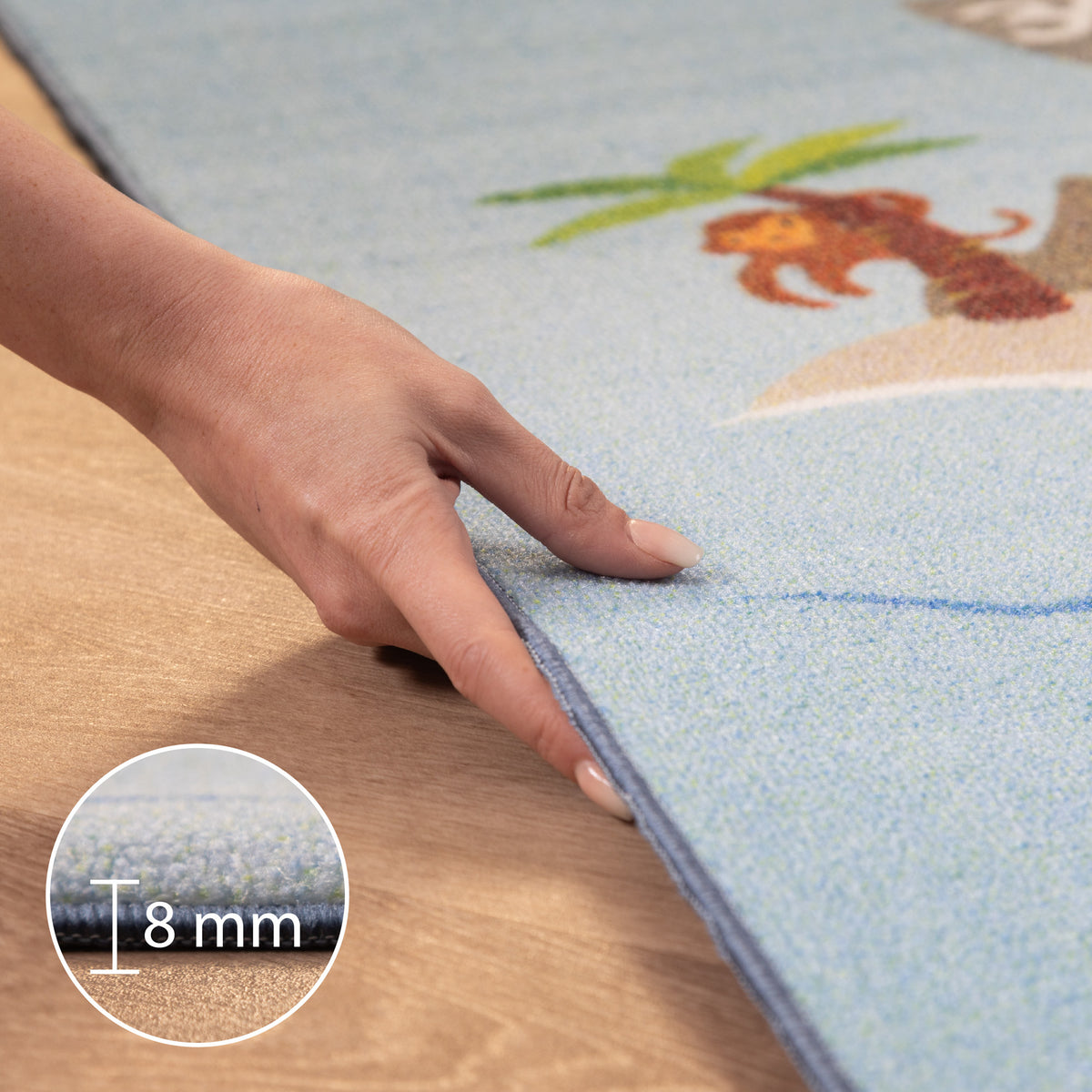 Carpettex Kinderteppich Babyteppich Rutschfest Weich Antiallergen