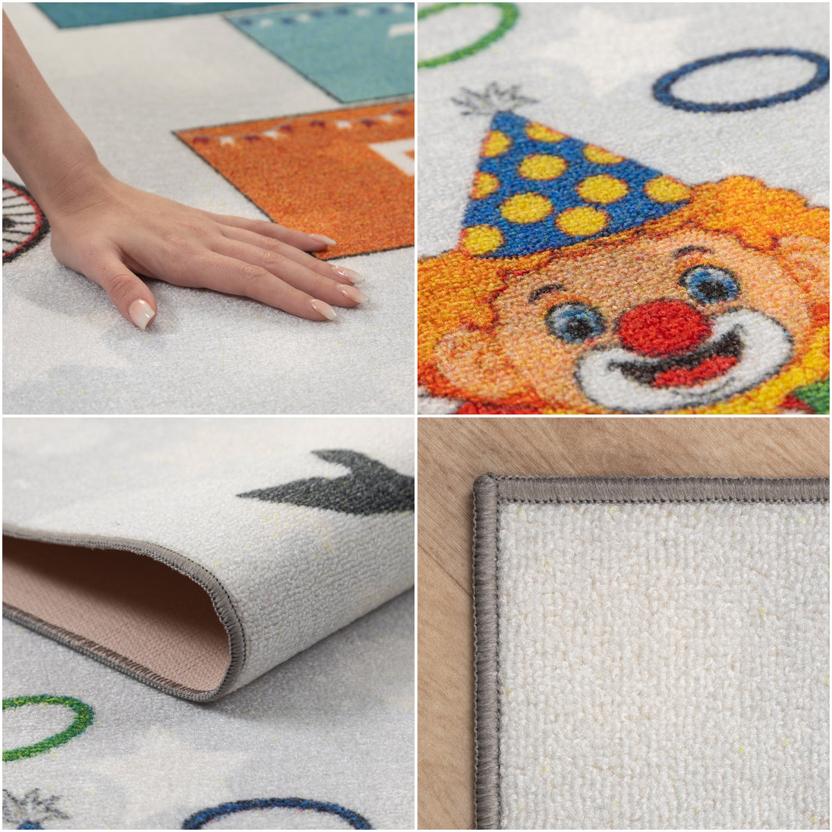 Carpettex Kinderteppich Babyteppich Rutschfest Weich Antiallergen