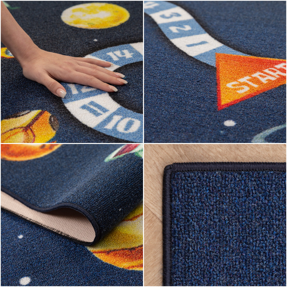 Carpettex Kinderteppich Babyteppich Rutschfest Weich Antiallergen