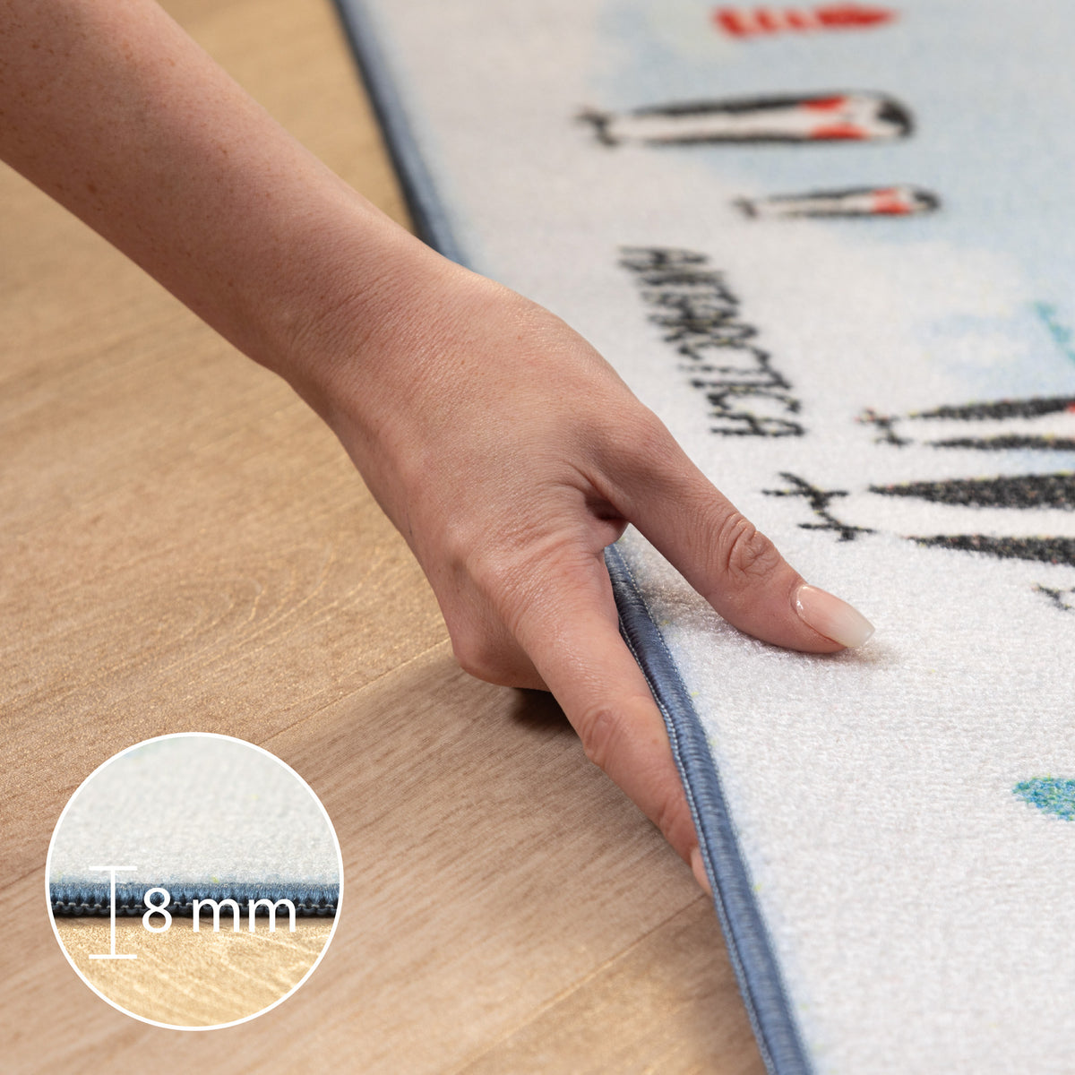 Carpettex Kinderteppich Babyteppich Rutschfest Weich Antiallergen