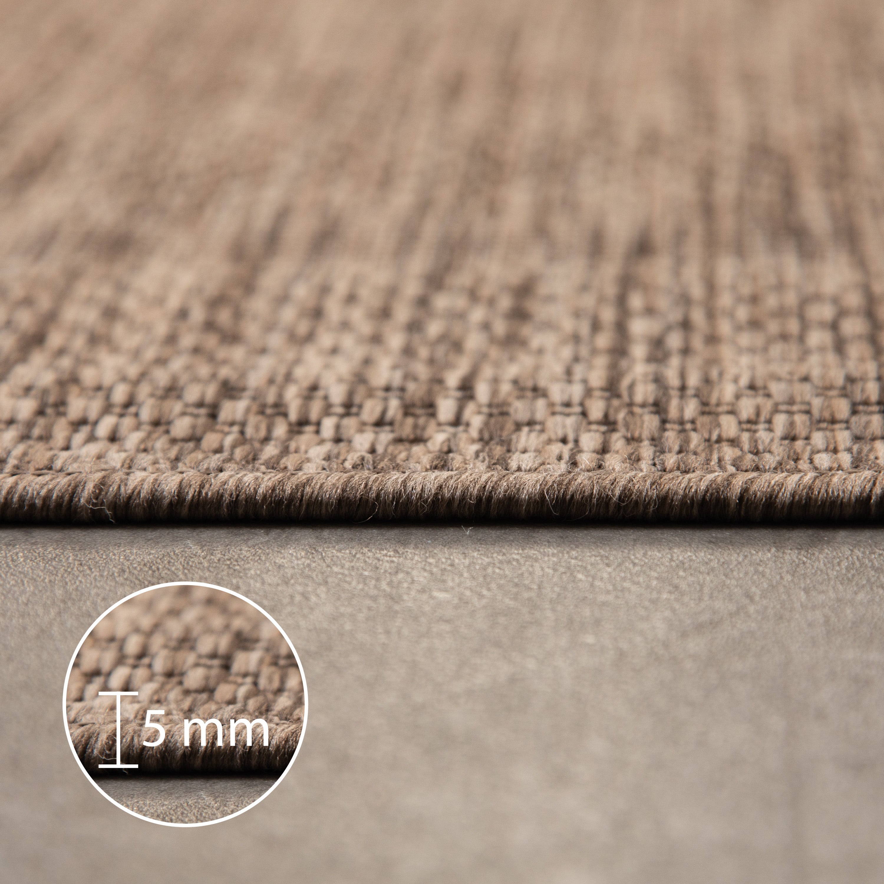 Round Outdoor Rug Plain Weatherproof Patio Kitchen Rug Flat Weave