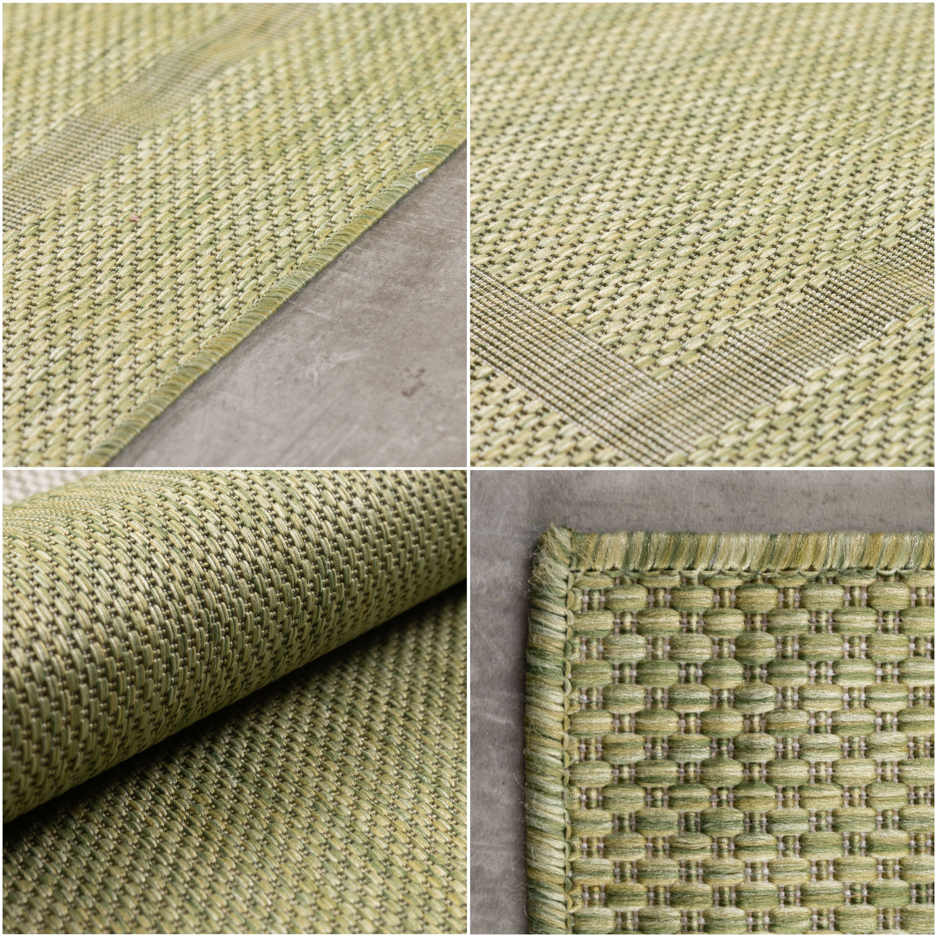 Round Outdoor Rug Plain Weatherproof Patio Kitchen Rug Flat Weave