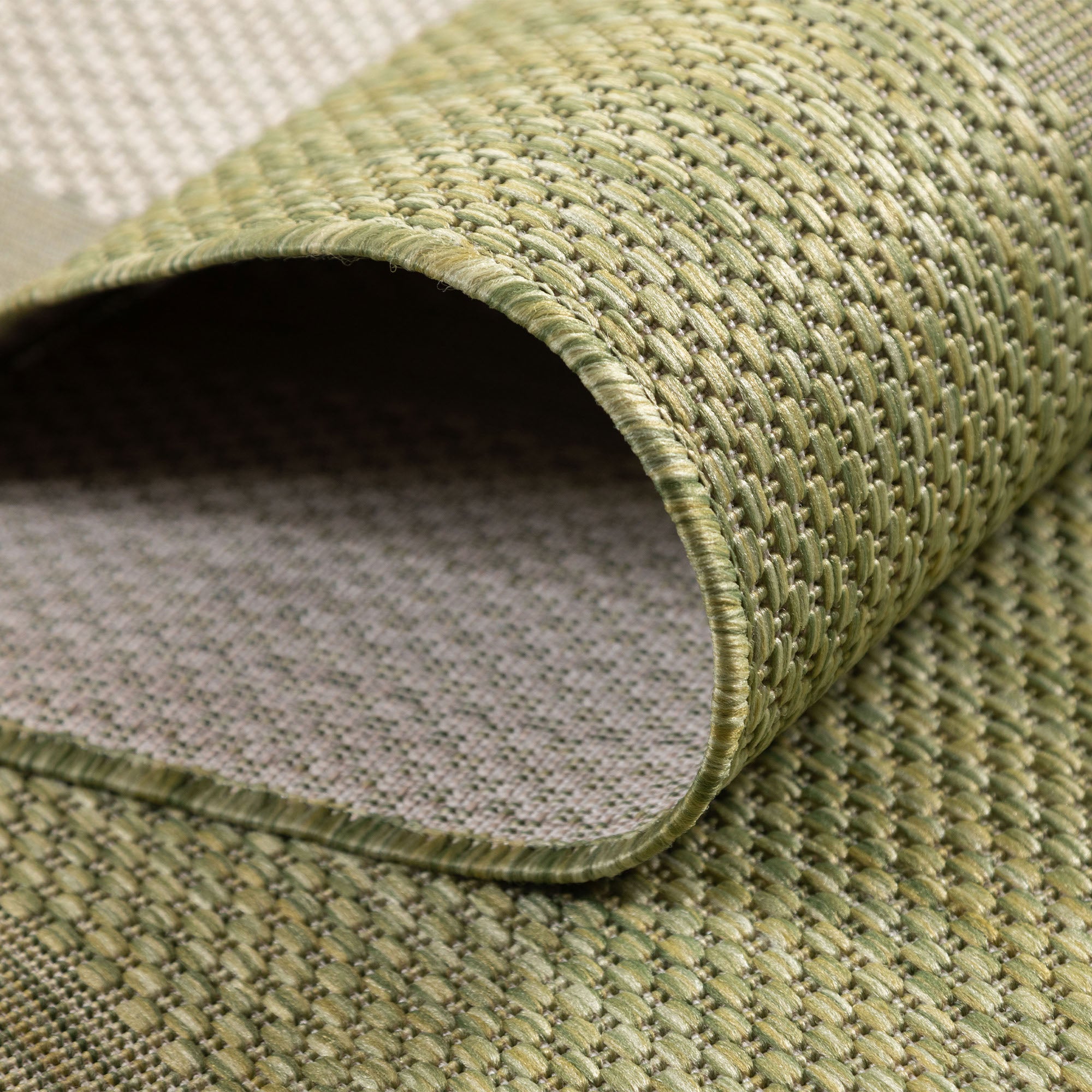 Round Outdoor Rug Plain Weatherproof Patio Kitchen Rug Flat Weave