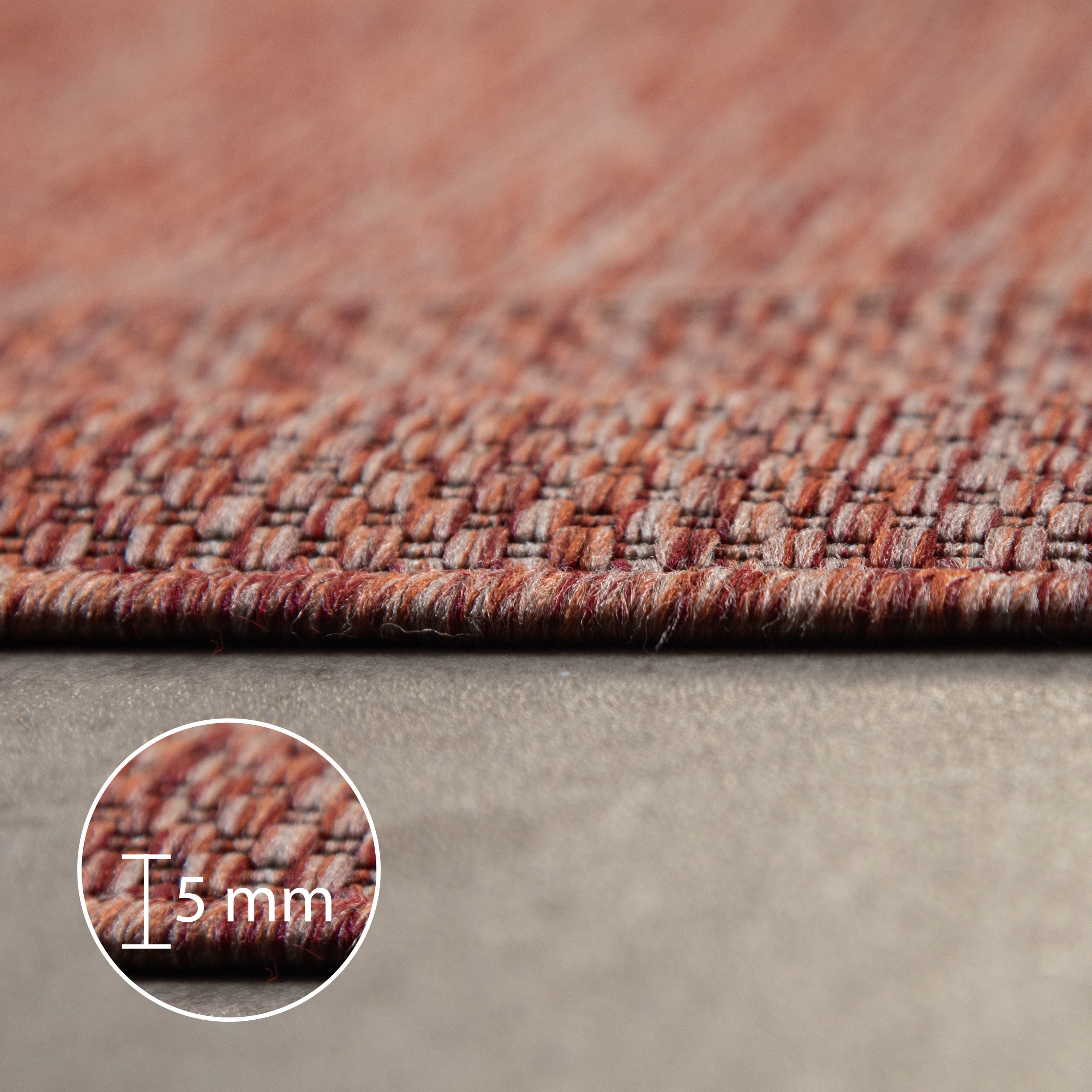 Round Outdoor Rug Plain Weatherproof Patio Kitchen Rug Flat Weave